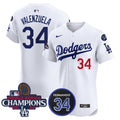 LAD 2024 World Series Champions Patch Vapor Premier Elite Jersey V2 - Stitched