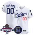 LAD 2024 World Series Champions Patch Vapor Premier Elite Custom Jersey V2 - Stitched