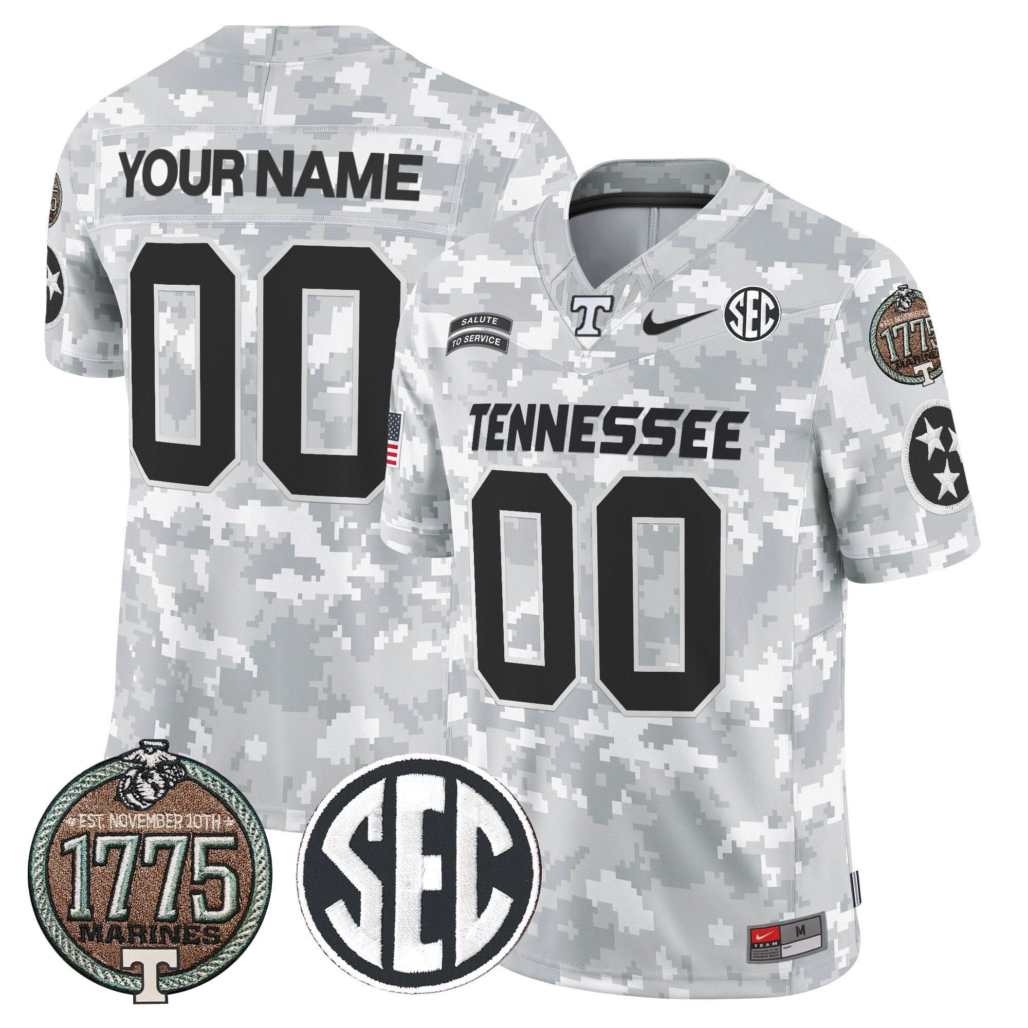 TV 2024 Salute to Service Establishment Year Patch Vapor Limited Custom Jersey