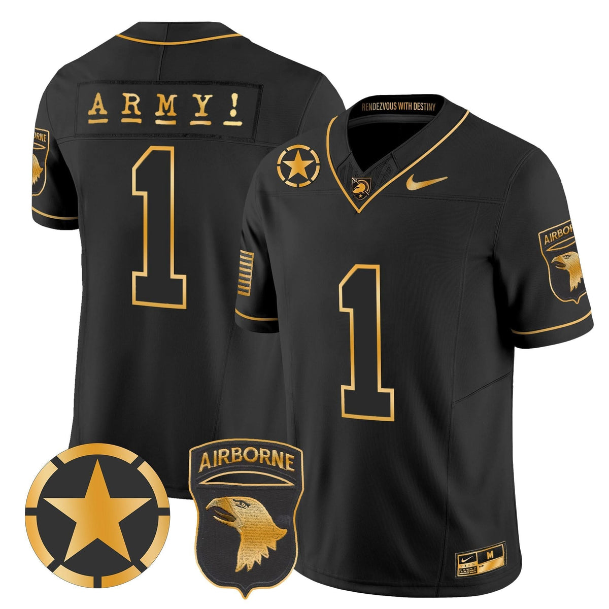 ABK 101st Airborne Division Patch 2024 Gold Vapor Limited Jersey