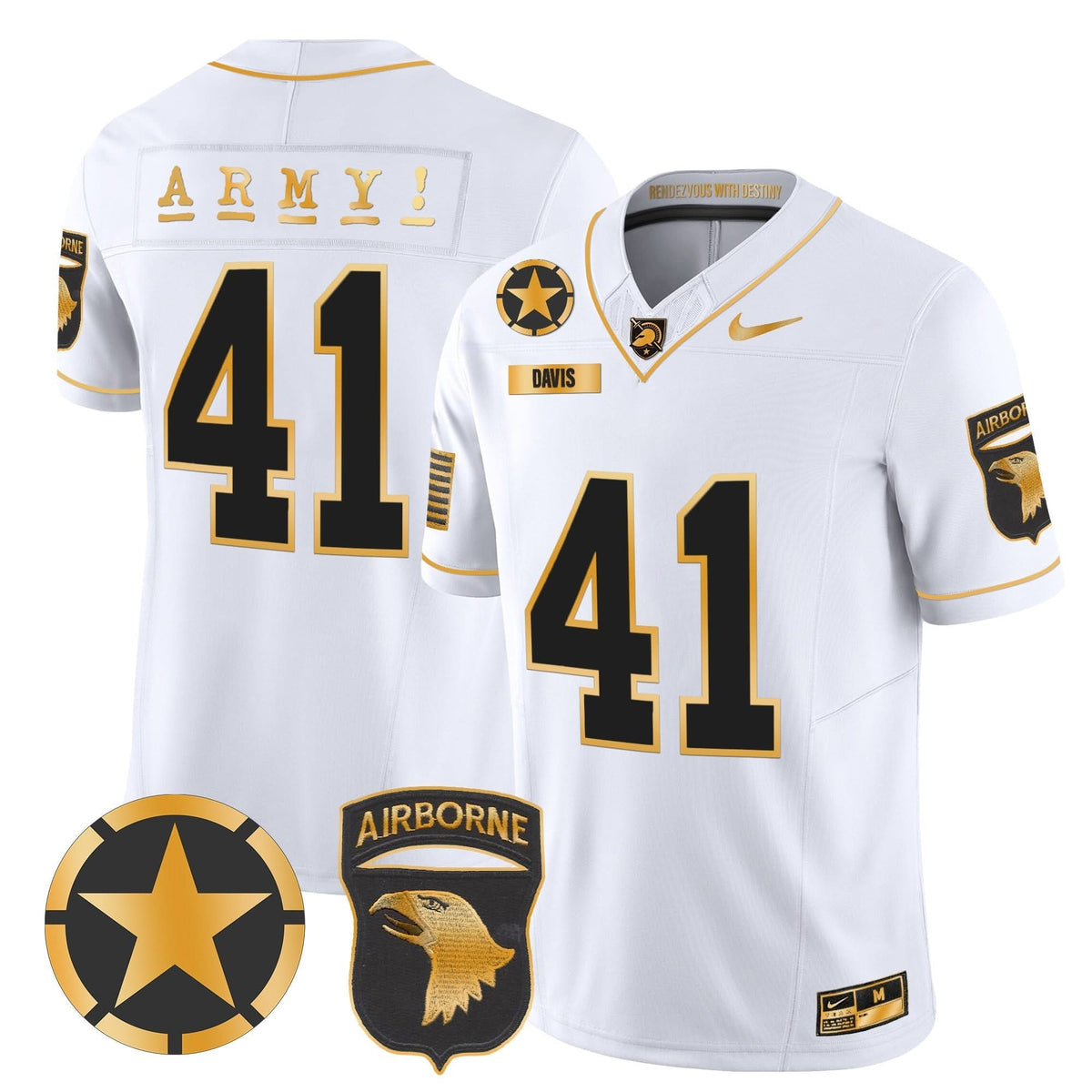 ABK 101st Airborne Division Patch 2024 Gold Vapor Limited Jersey
