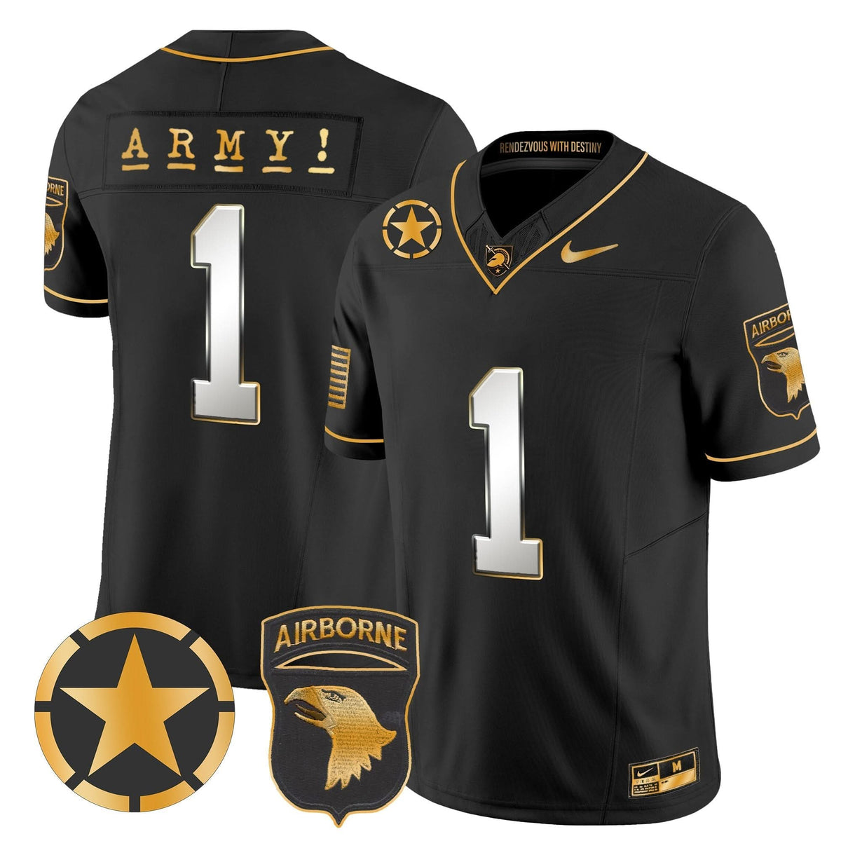 ABK 101st Airborne Division Patch 2024 Gold Vapor Limited Jersey