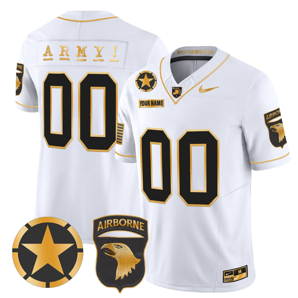 ABK 101st Airborne Division Patch 2024 Gold Vapor Limited Custom Jersey