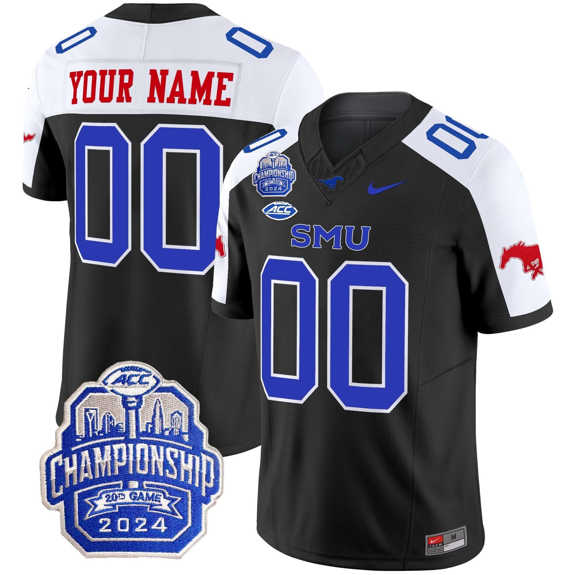 SMU 2024 ACC Championship Patch Vapor Limited Custom Jersey