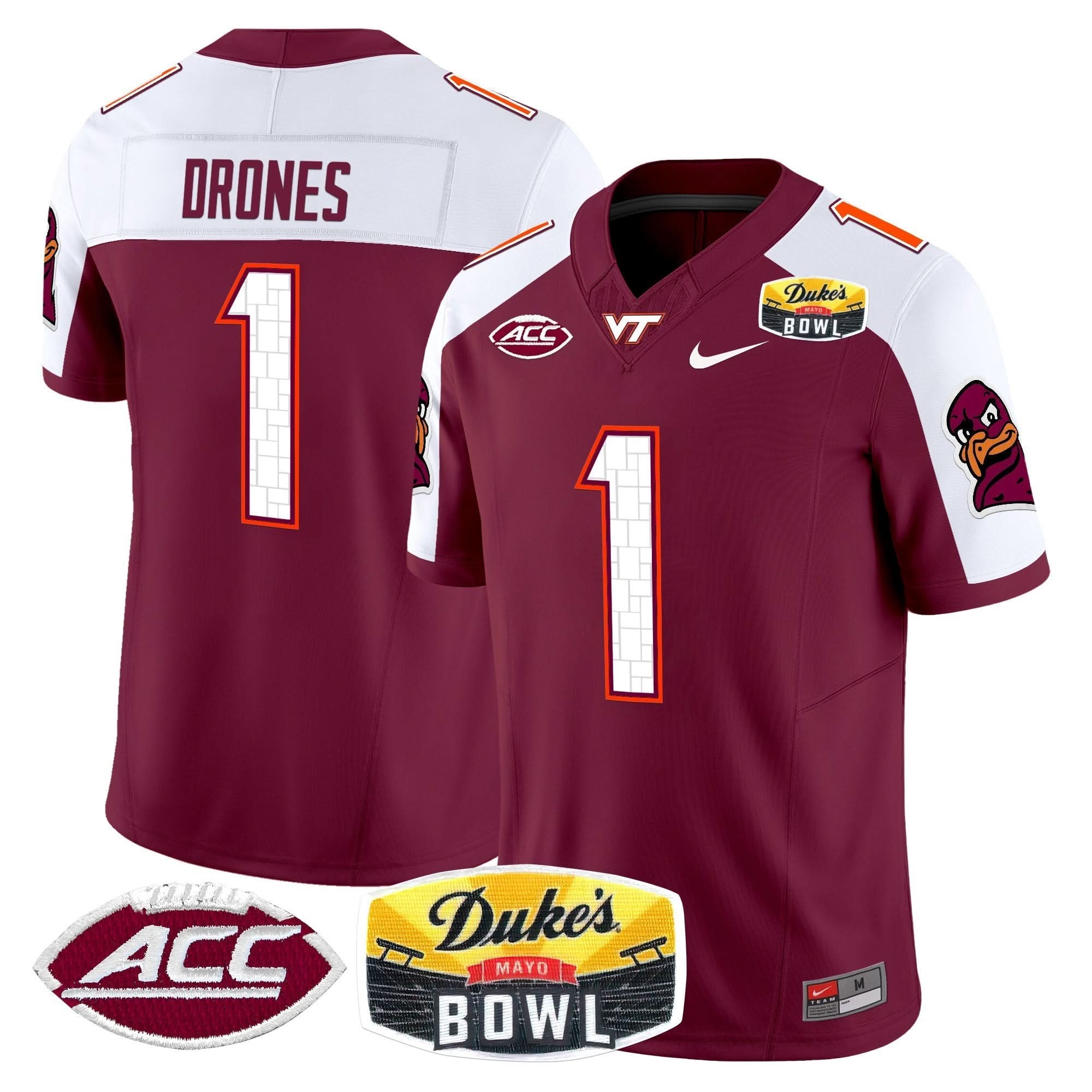 VTH 2025 Duke's Mayo Bowl Patch Vapor Limited Jersey