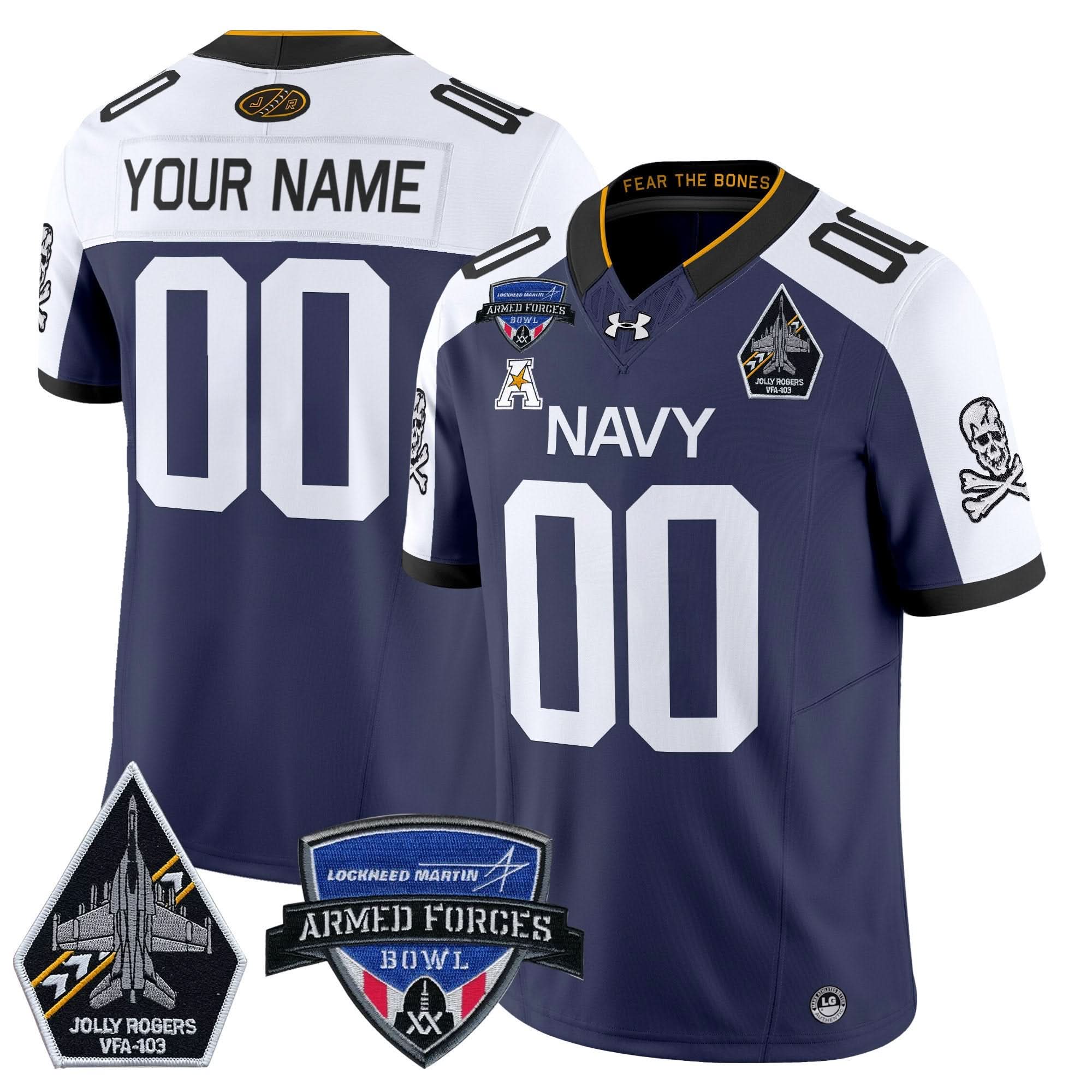 NM 2025 Armed Forces Bowl Patch Vapor Limited Custom Jersey