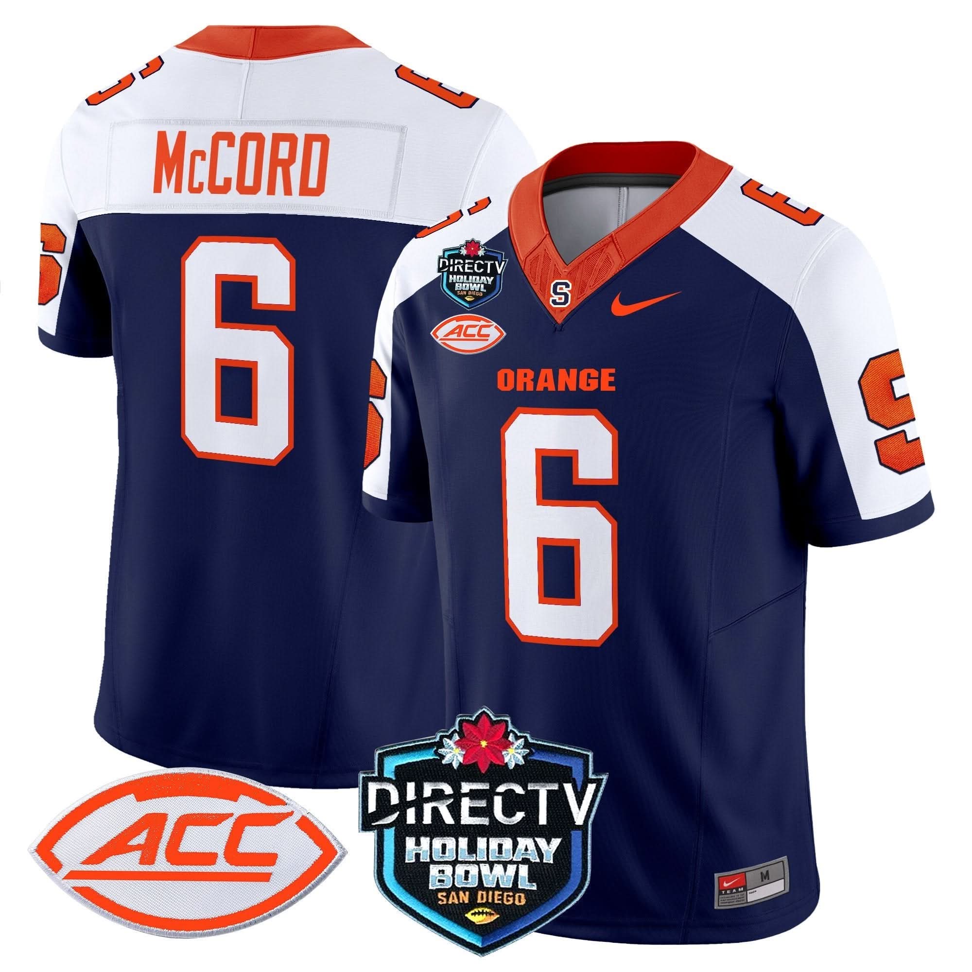 Syracuse Orange 2025 Holiday Bowl Patch Vapor Limited Jersey