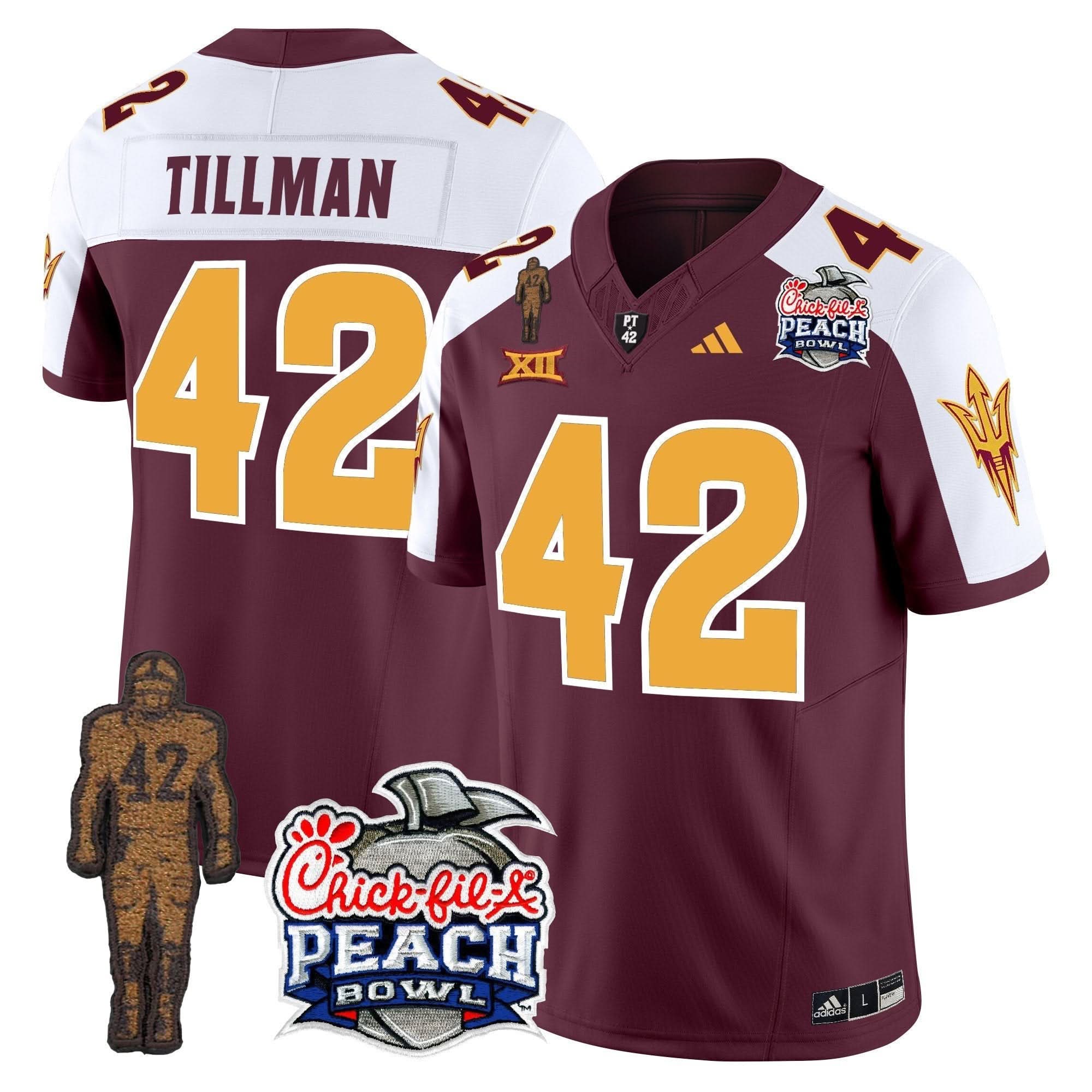SD Pat Tillman & Peach Bowl Patch Vapor Limited Jersey