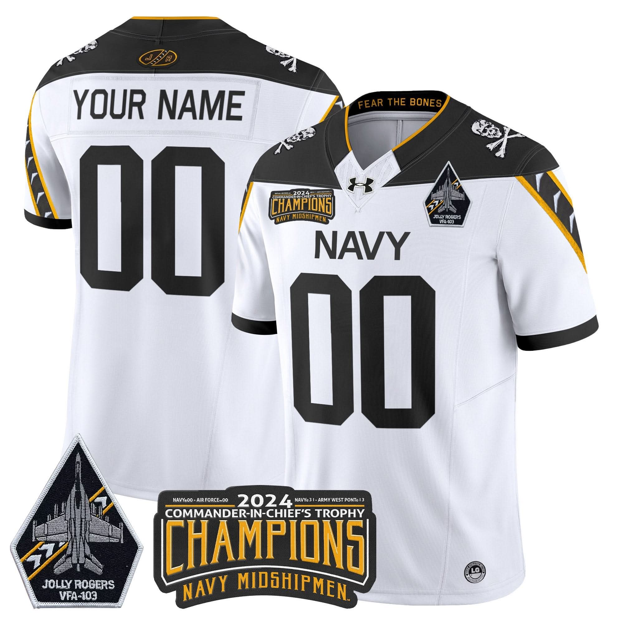 NM 2024 Commander-In-Chief's Trophy Champions Patch Vapor Limited Custom Jersey