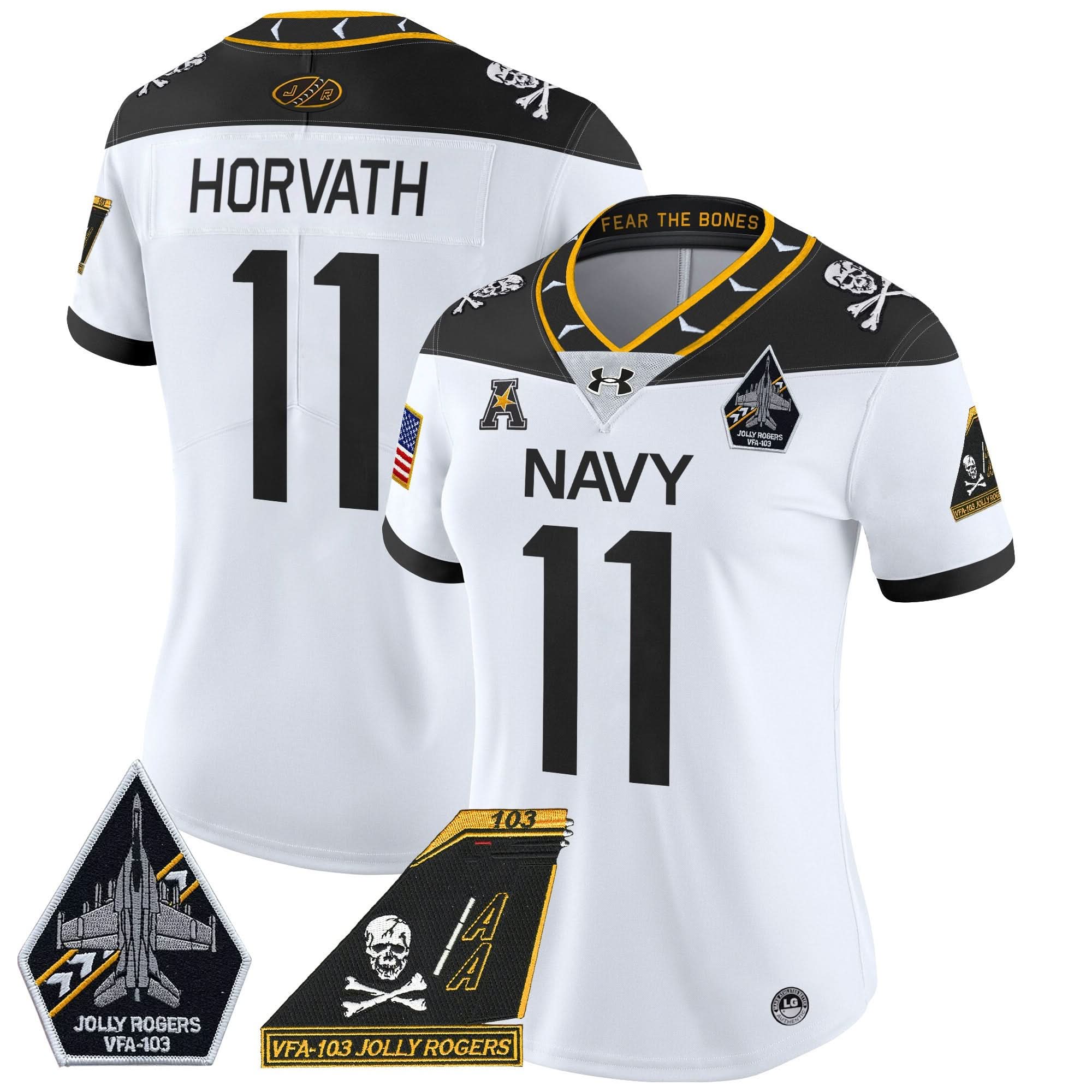 Women's NM 2024 Jolly Rogers Patch Vapor Limited Jersey - Stitched