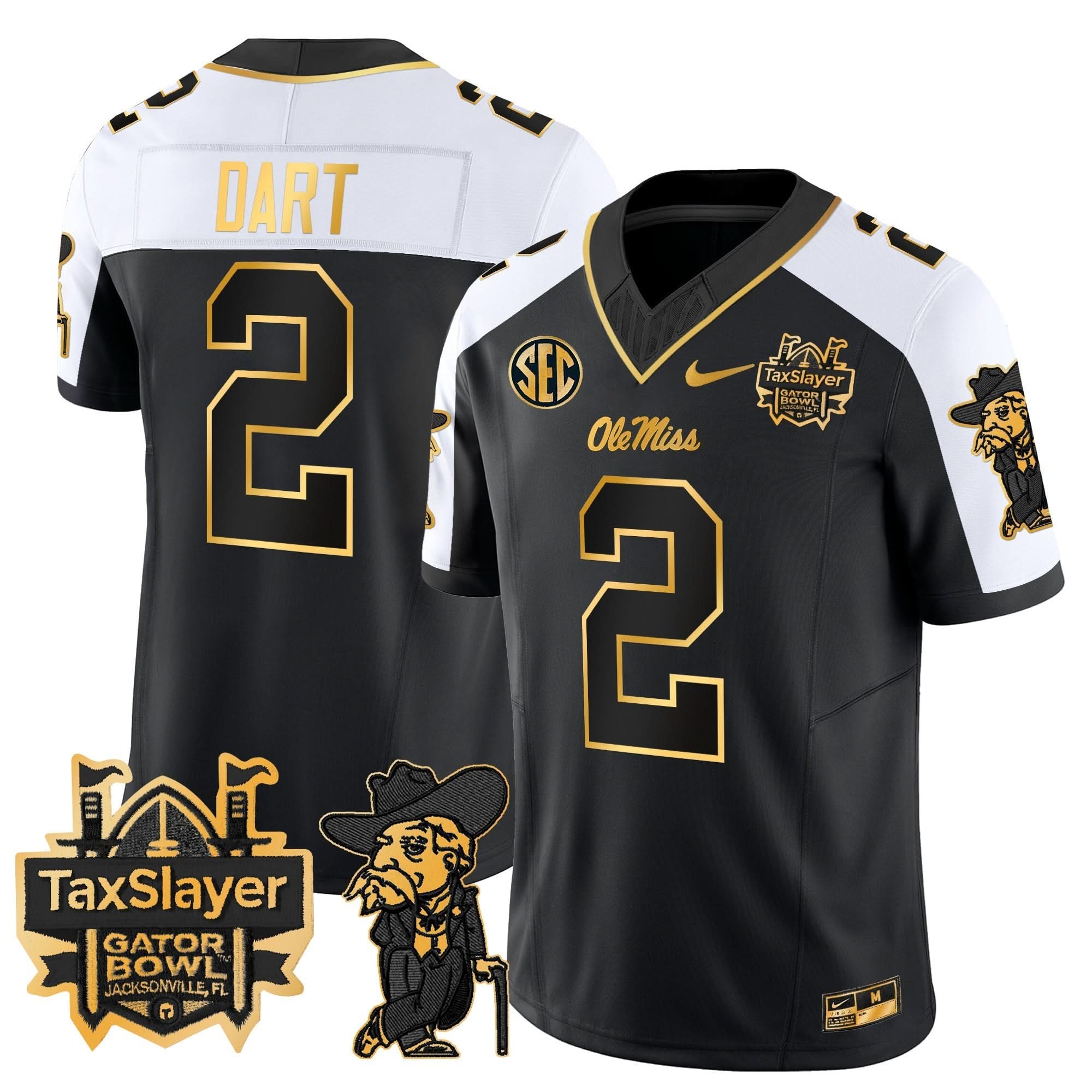 OMB 2024 Gator Bowl Patch Gold Vapor Limited Jersey