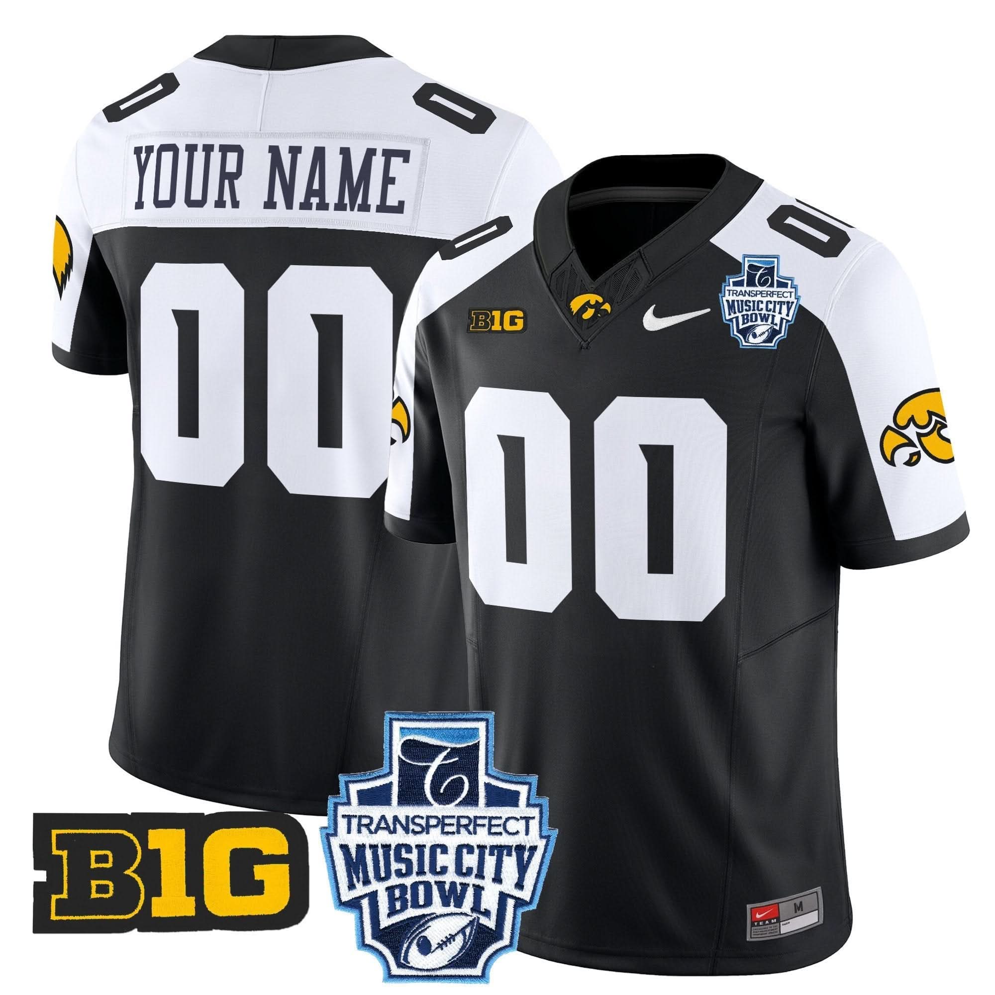 Iowa Hawkeyes 2024 Music City Bowl Vapor Limited Custom Jersey