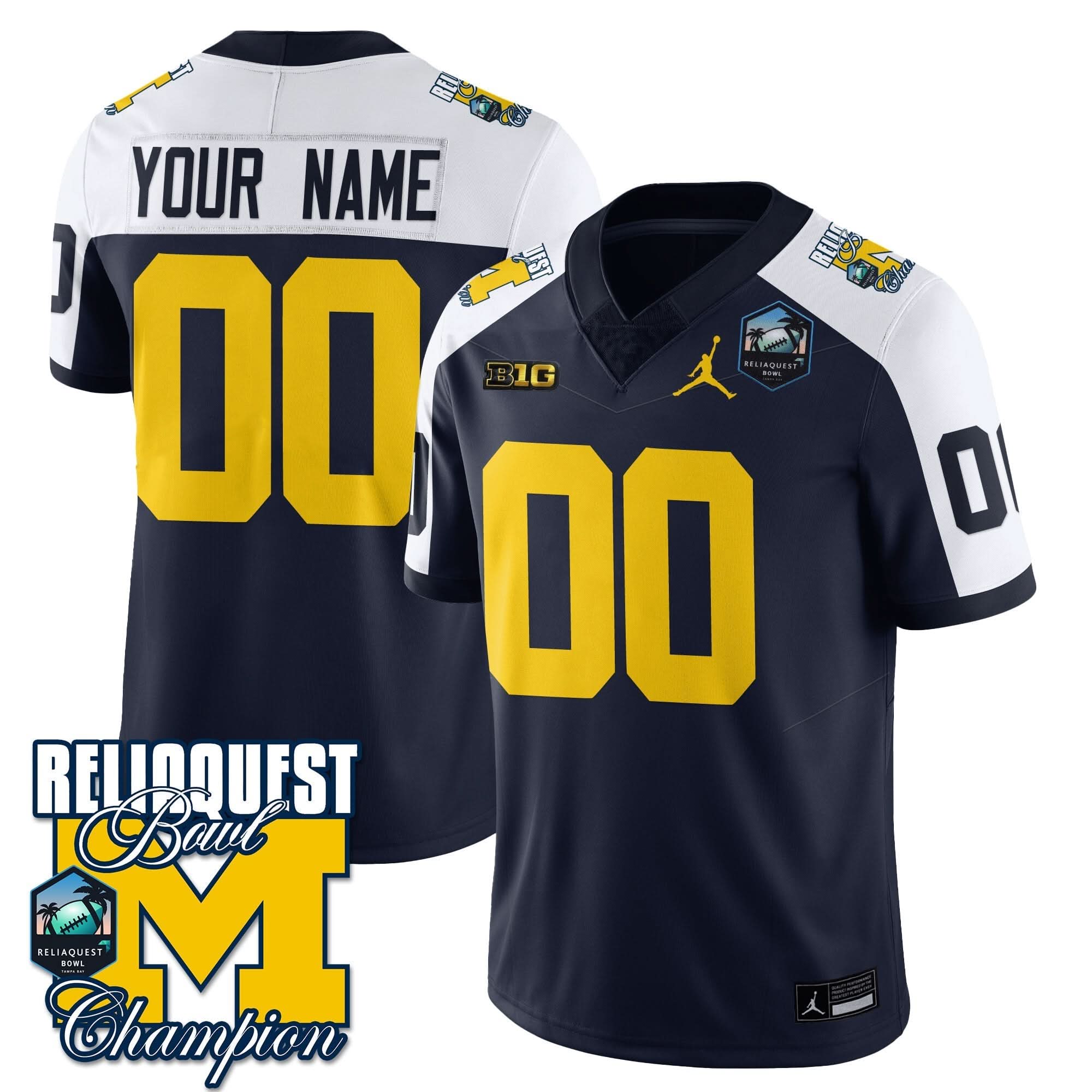 Custom Gender/Name MW 2024 ReliaQuest Bowl Champions Jersey