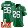 Men's Philadelphia Eagles Kelly Green Super Bowl LIX Patch Vapor Limited Jersey - All Stitched
