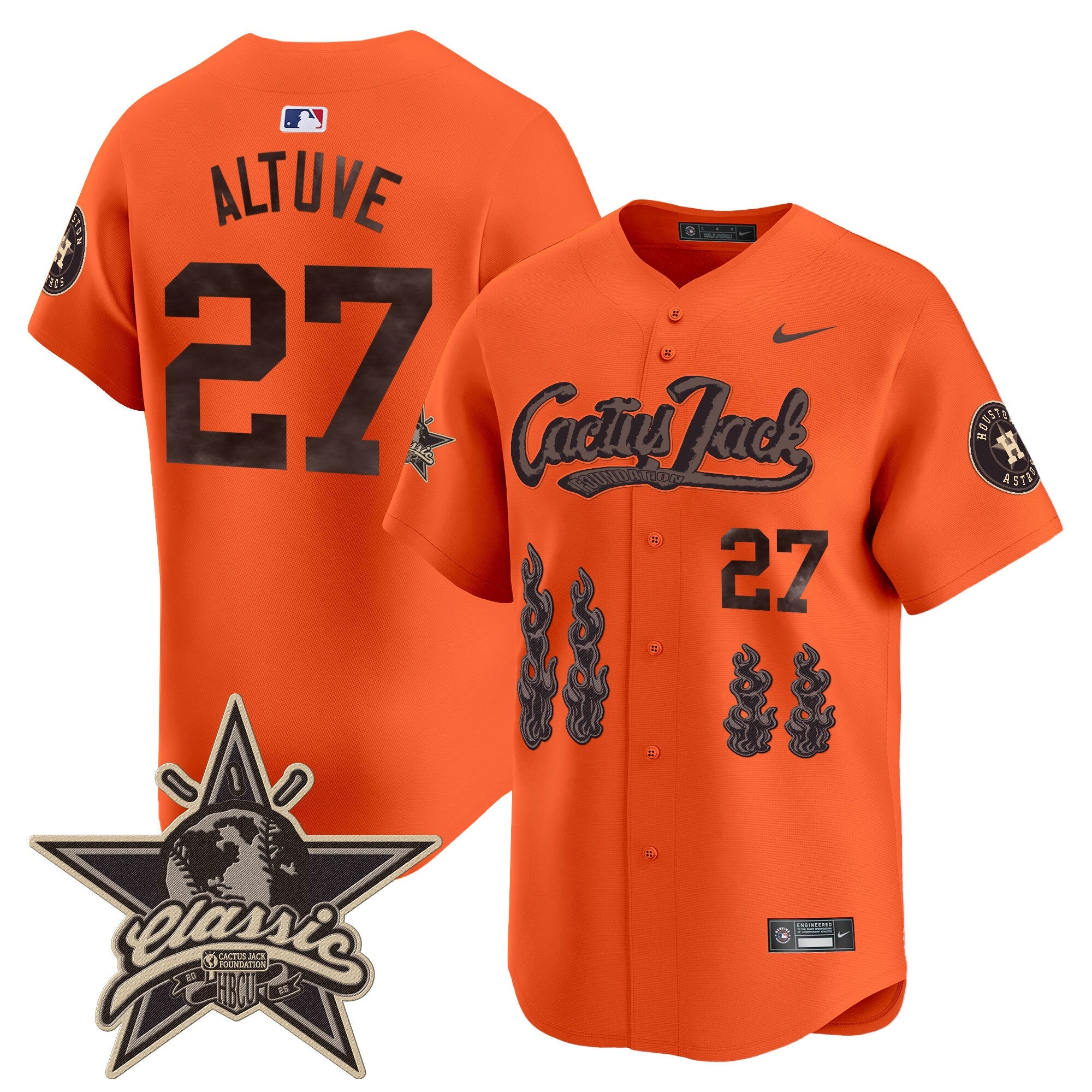 HOU Cactus Jack 2025 Vapor Premier Limited Jersey - Stitched