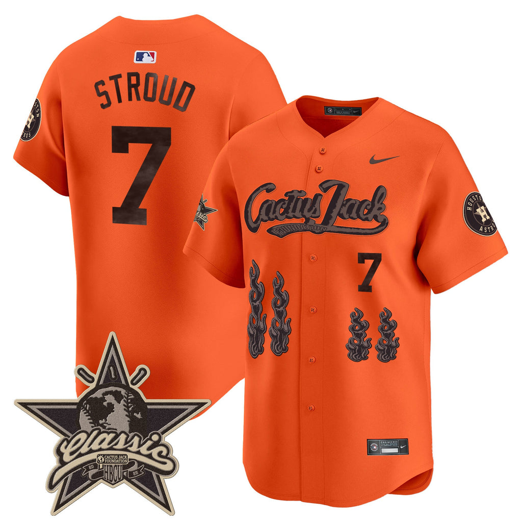 HOU Cactus Jack 2025 Vapor Premier Limited Jersey - Stitched
