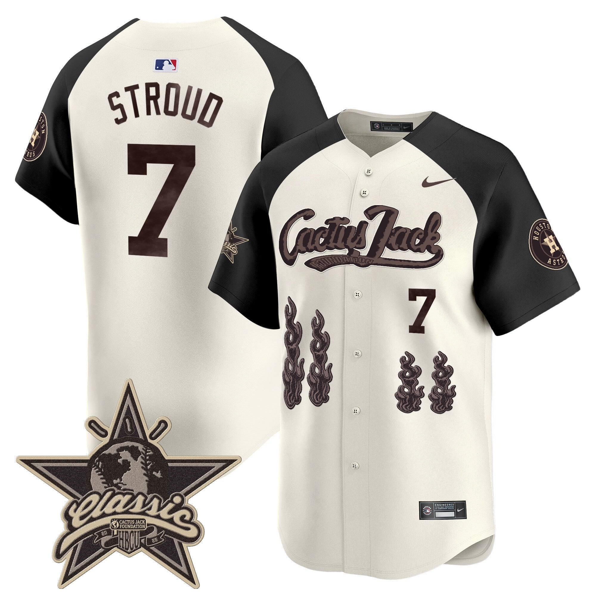 HOU Cactus Jack 2025 Vapor Premier Limited Jersey - Stitched