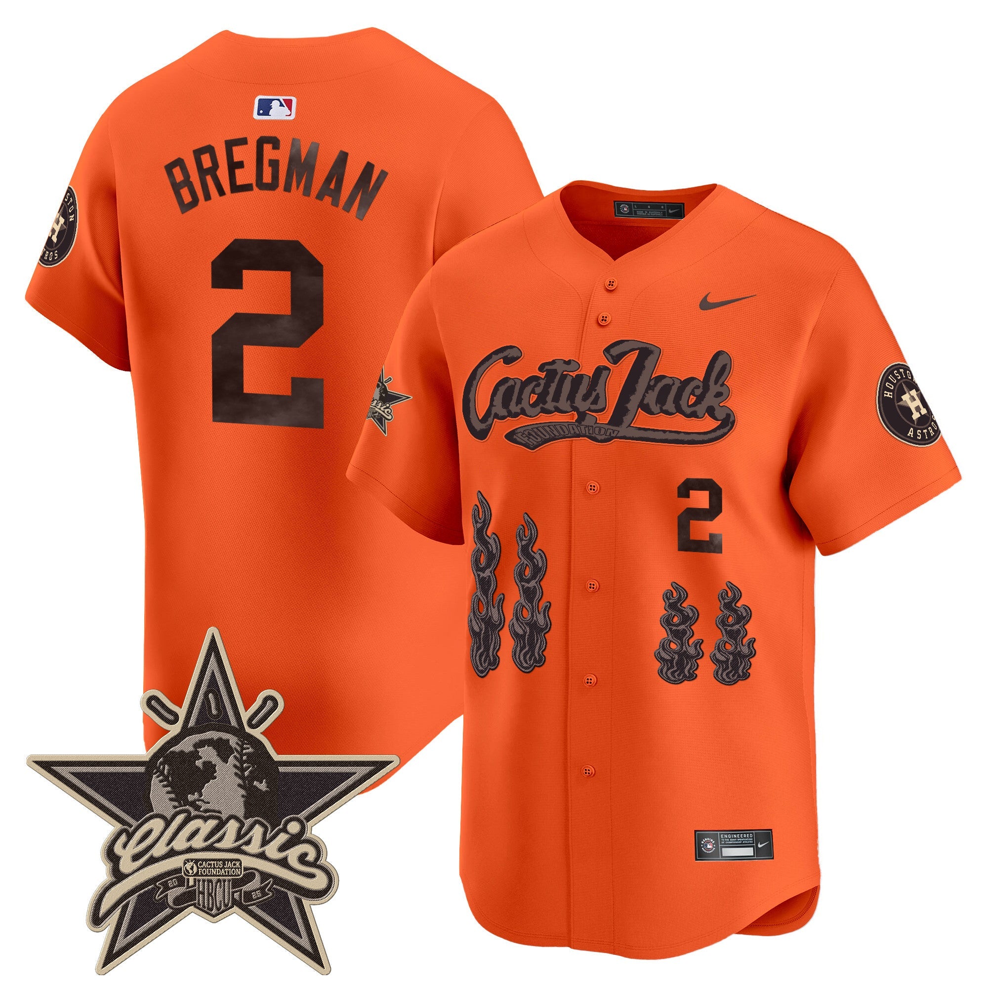 HOU Cactus Jack 2025 Vapor Premier Limited Jersey - Stitched