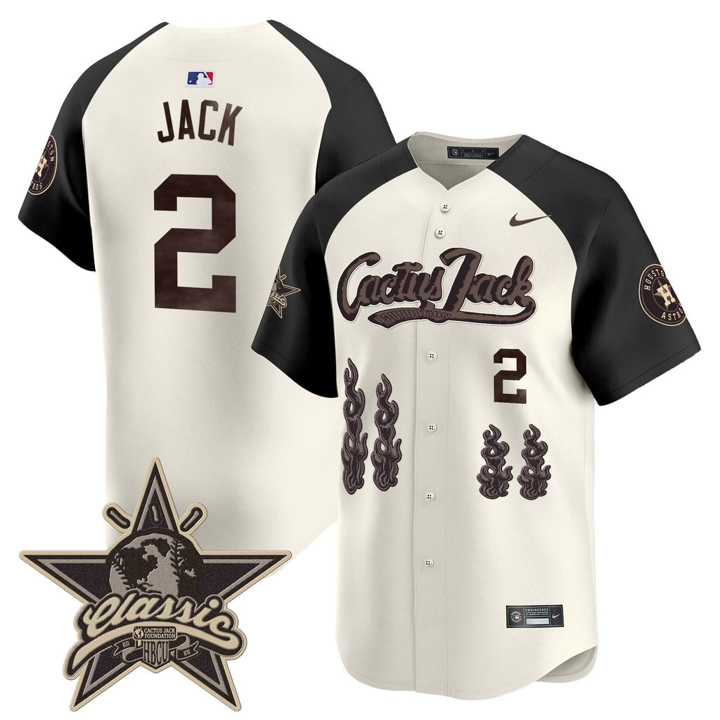 HOU Cactus Jack 2025 Vapor Premier Limited Jersey - Stitched