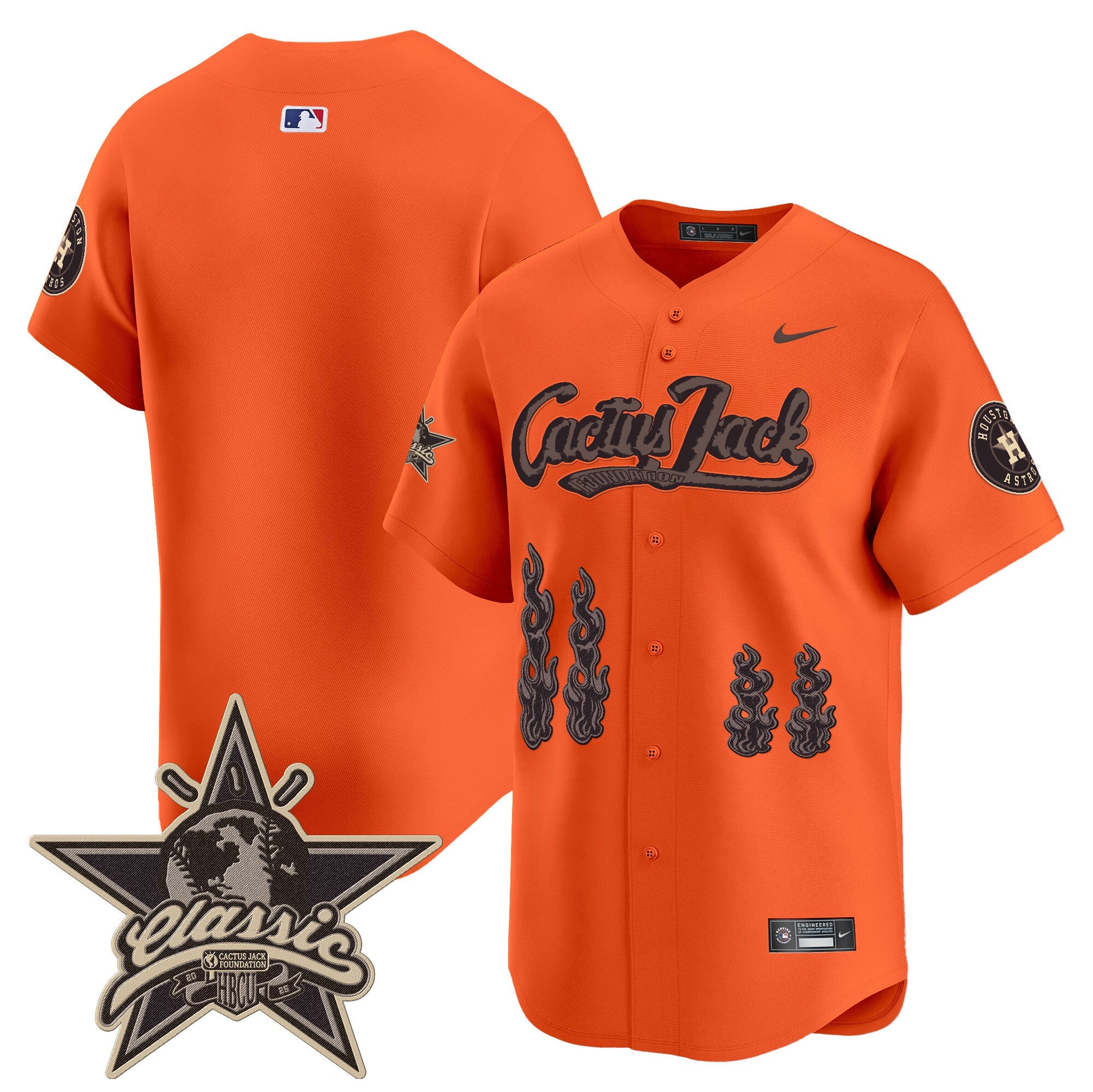 HOU Cactus Jack 2025 Vapor Premier Limited Jersey - Stitched