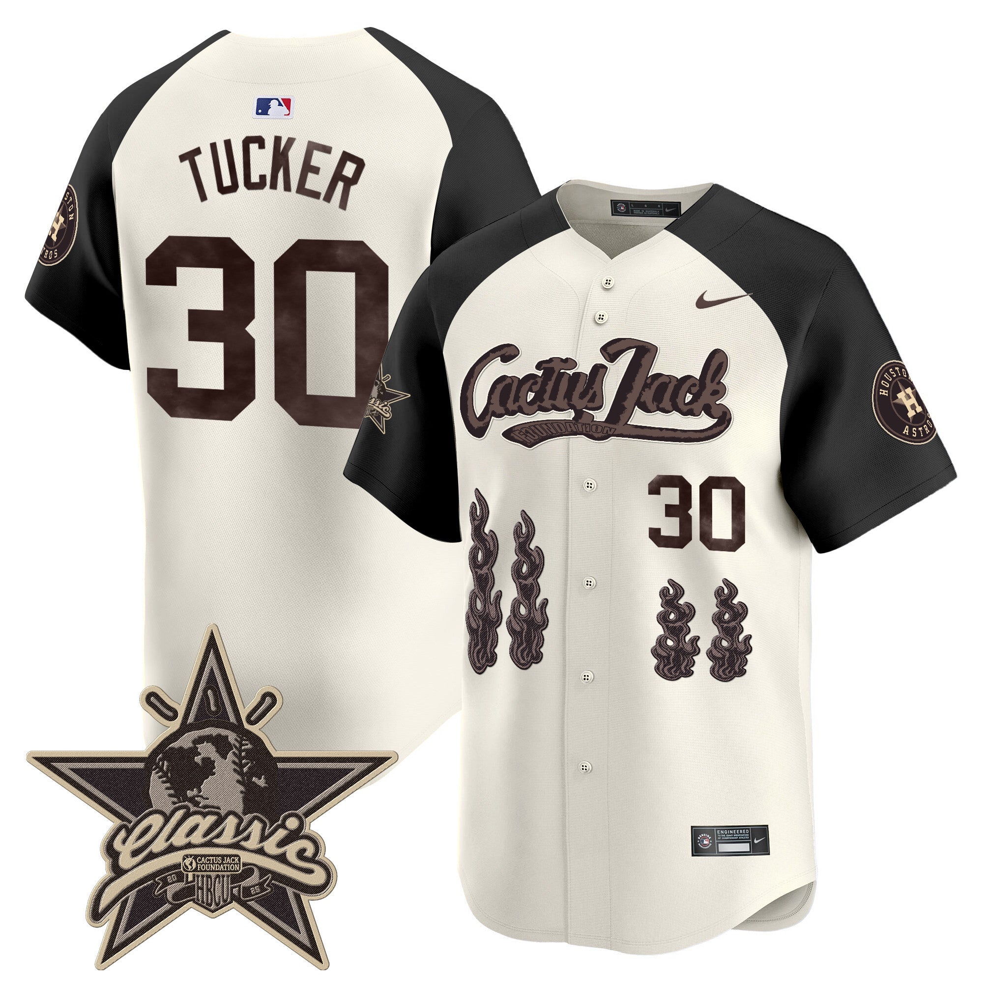 HOU Cactus Jack 2025 Vapor Premier Limited Jersey - Stitched