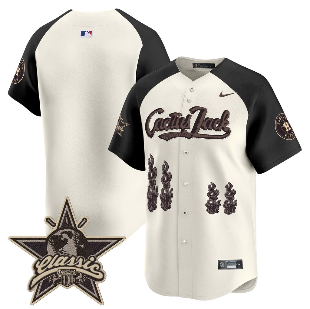 HOU Cactus Jack 2025 Vapor Premier Limited Jersey - Stitched