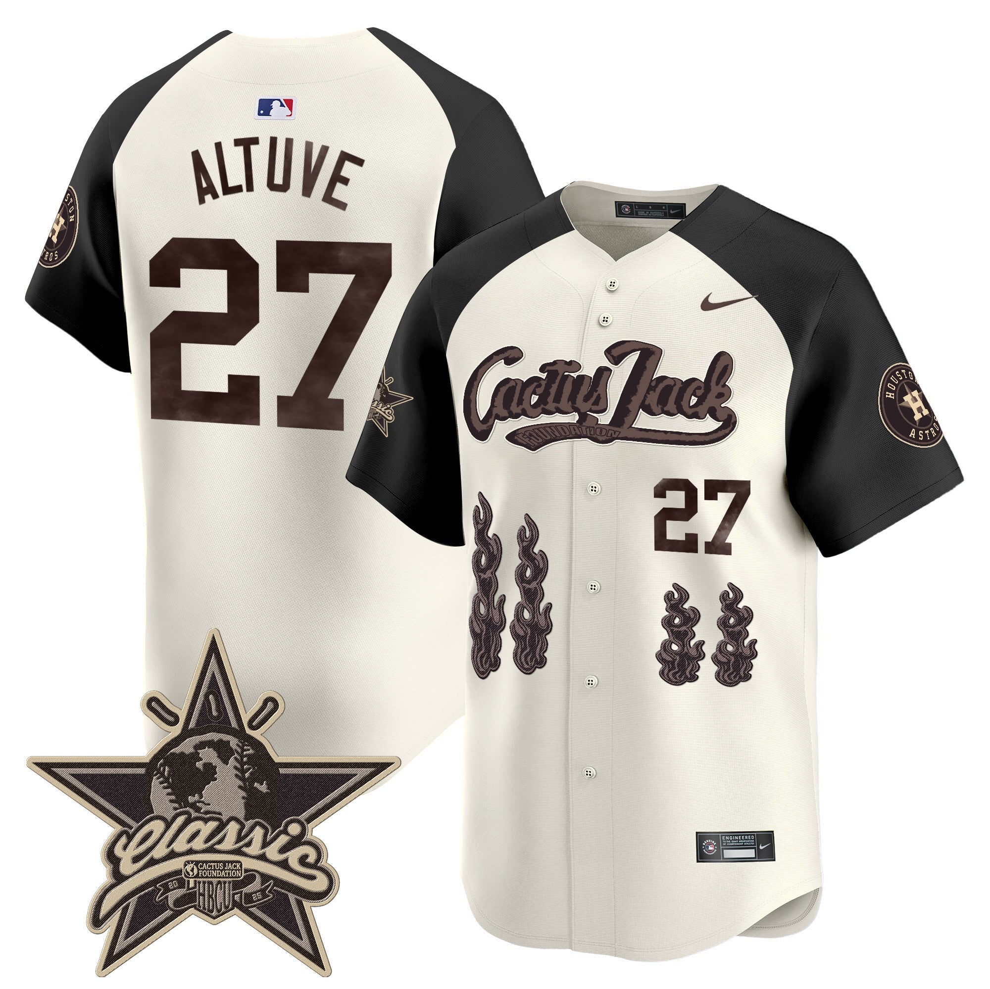HOU Cactus Jack 2025 Vapor Premier Limited Jersey - Stitched