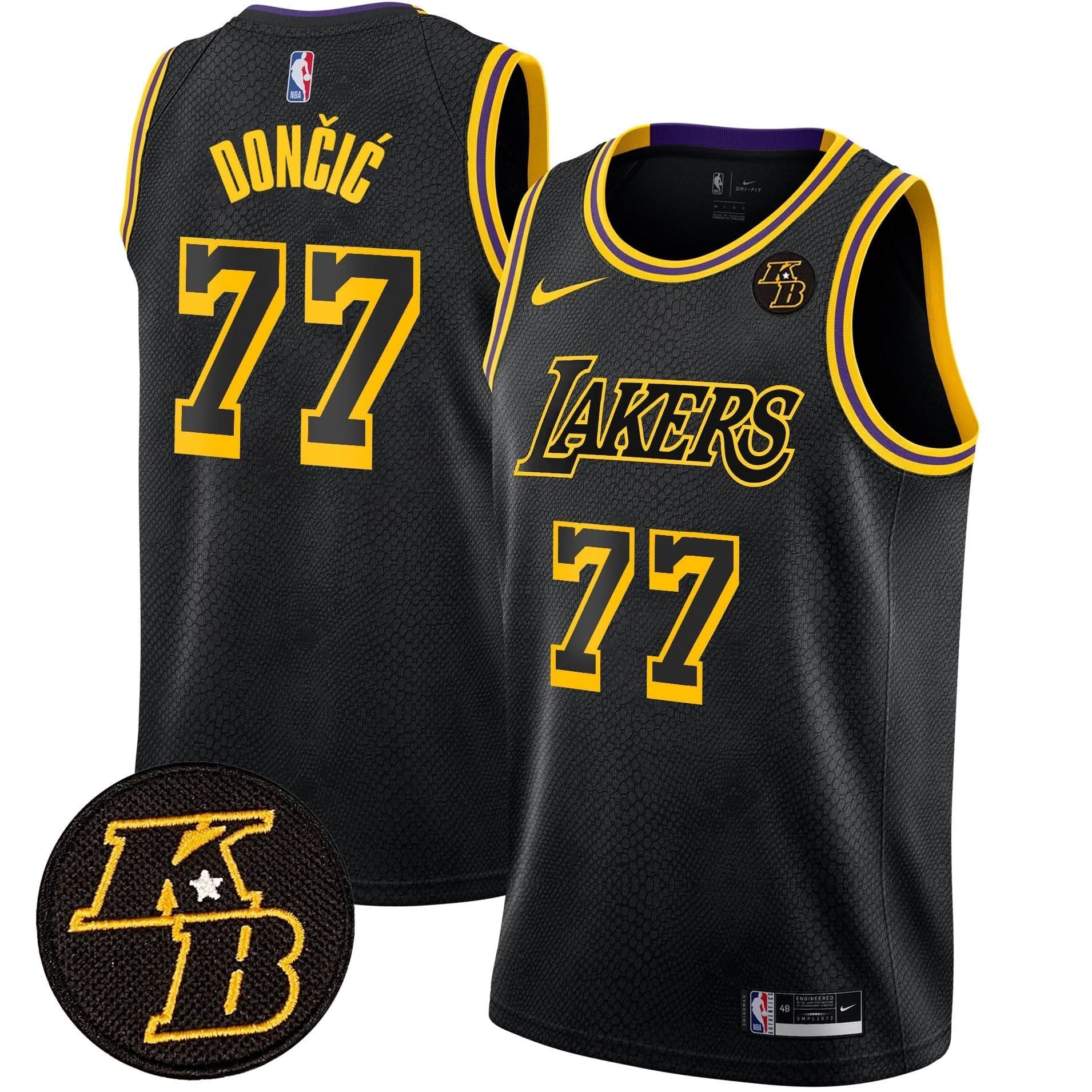 LAL Kobe Bryant Patch Swingman Jersey - Stitched