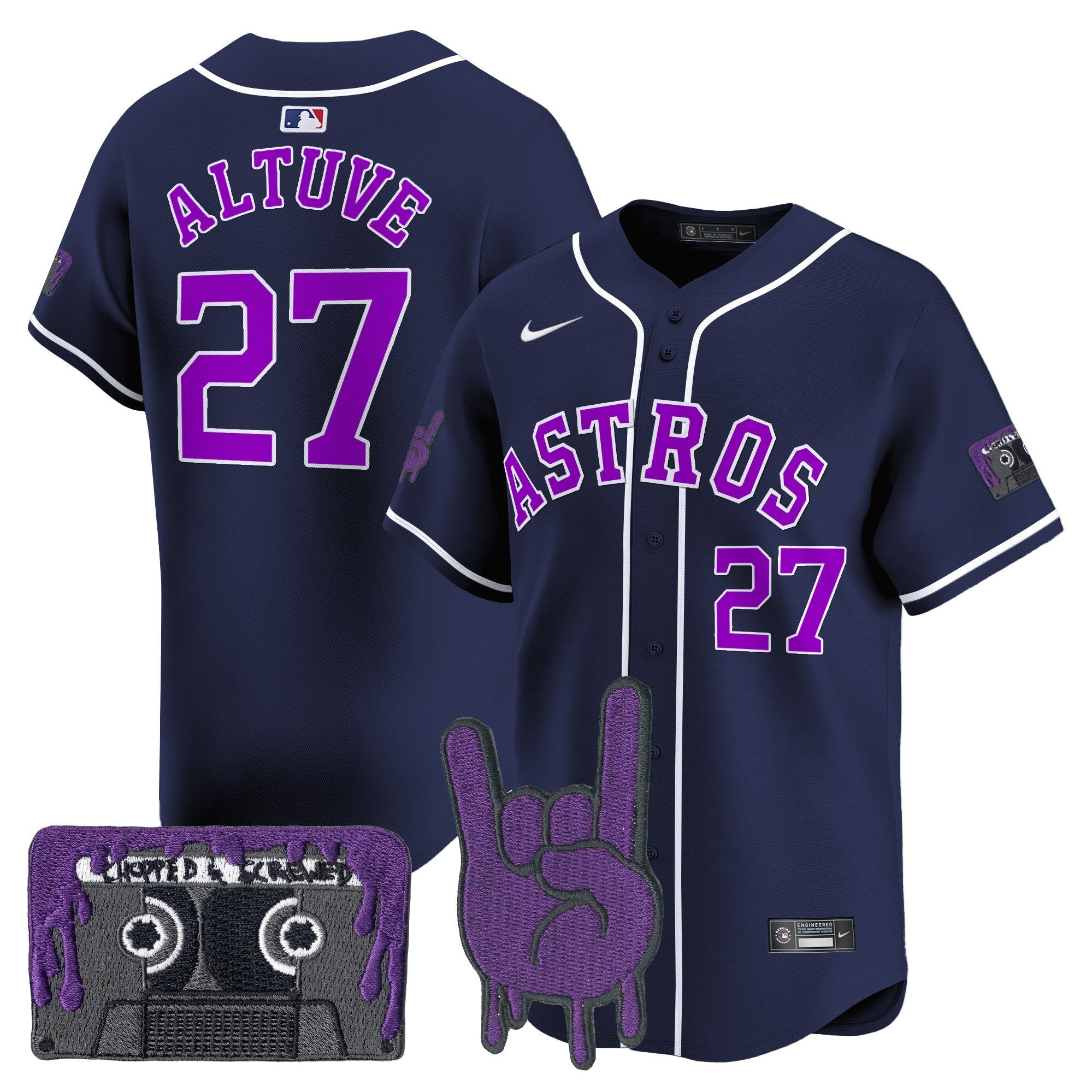 HOU DJ Screw Patch Vapor Premier Limited Jersey - Stitched