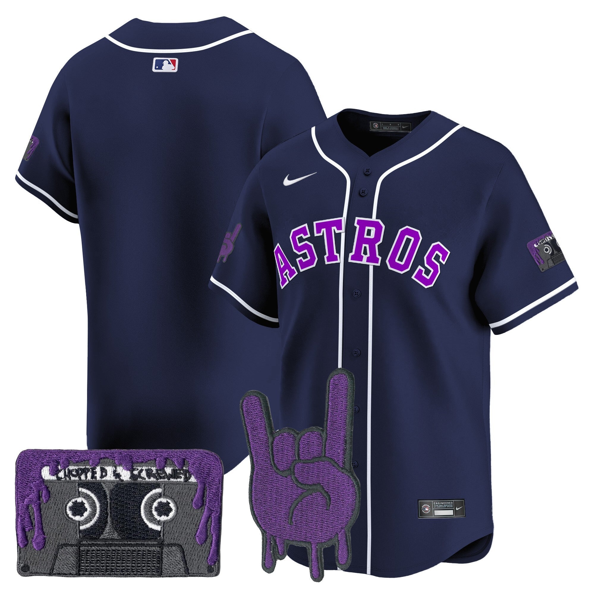 HOU DJ Screw Patch Vapor Premier Limited Jersey - Stitched