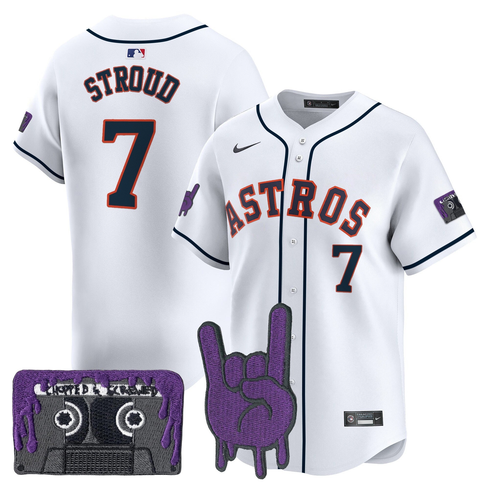 HOU DJ Screw Patch Vapor Premier Limited Jersey - Stitched