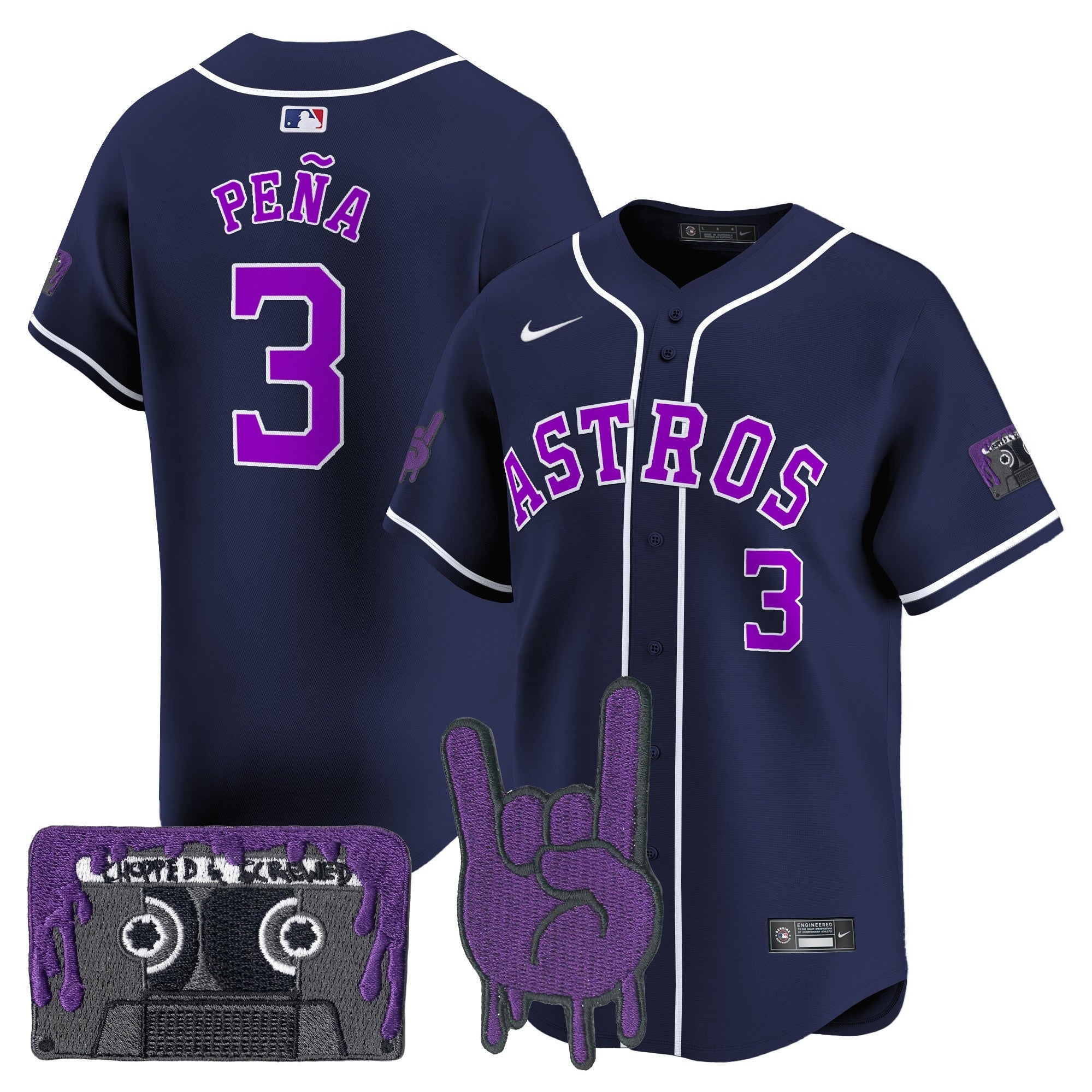 HOU DJ Screw Patch Vapor Premier Limited Jersey - Stitched