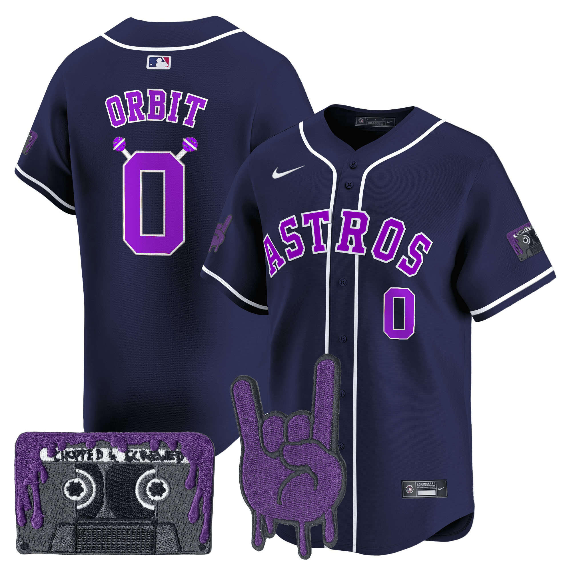 HOU DJ Screw Patch Vapor Premier Limited Jersey - Stitched