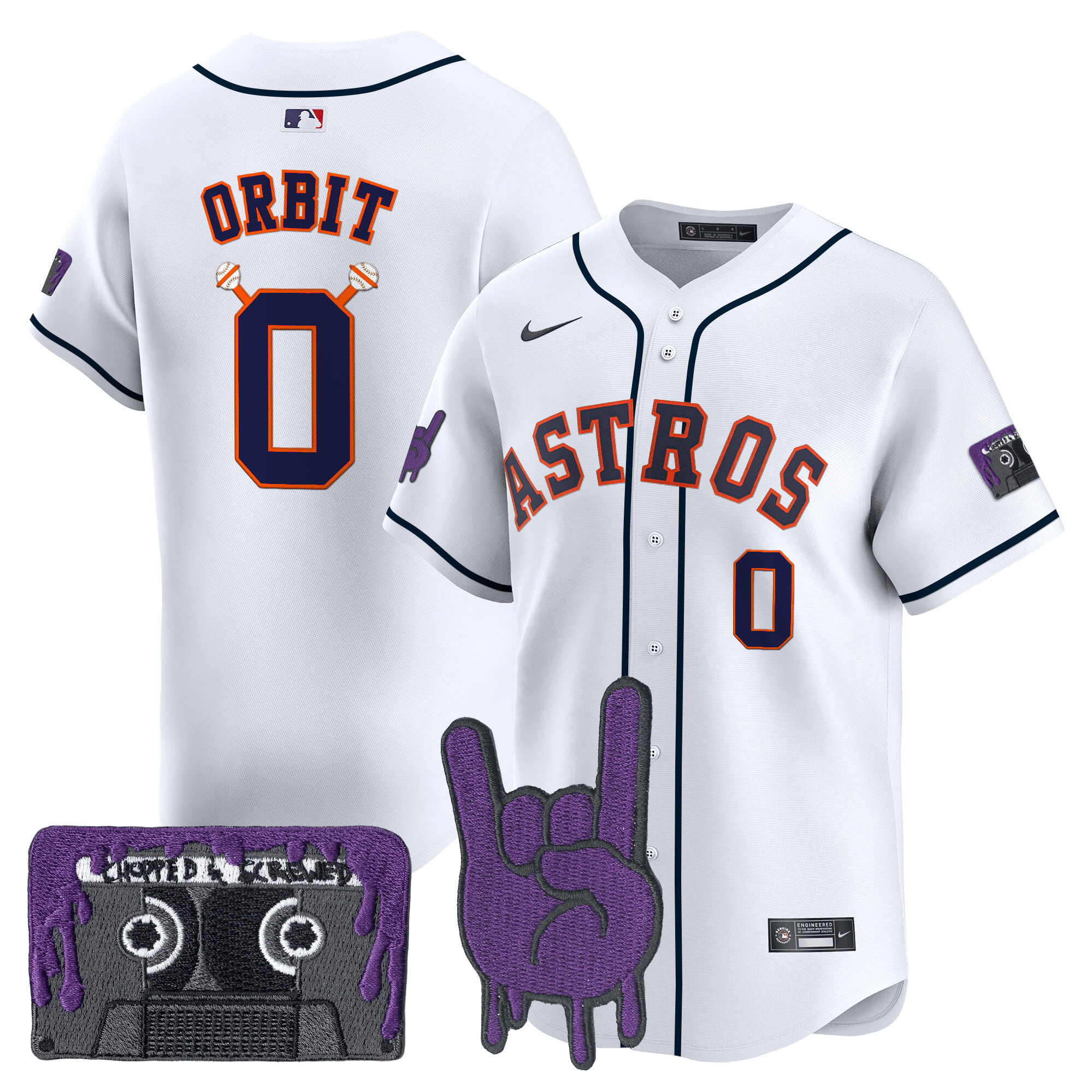 HOU DJ Screw Patch Vapor Premier Limited Jersey - Stitched