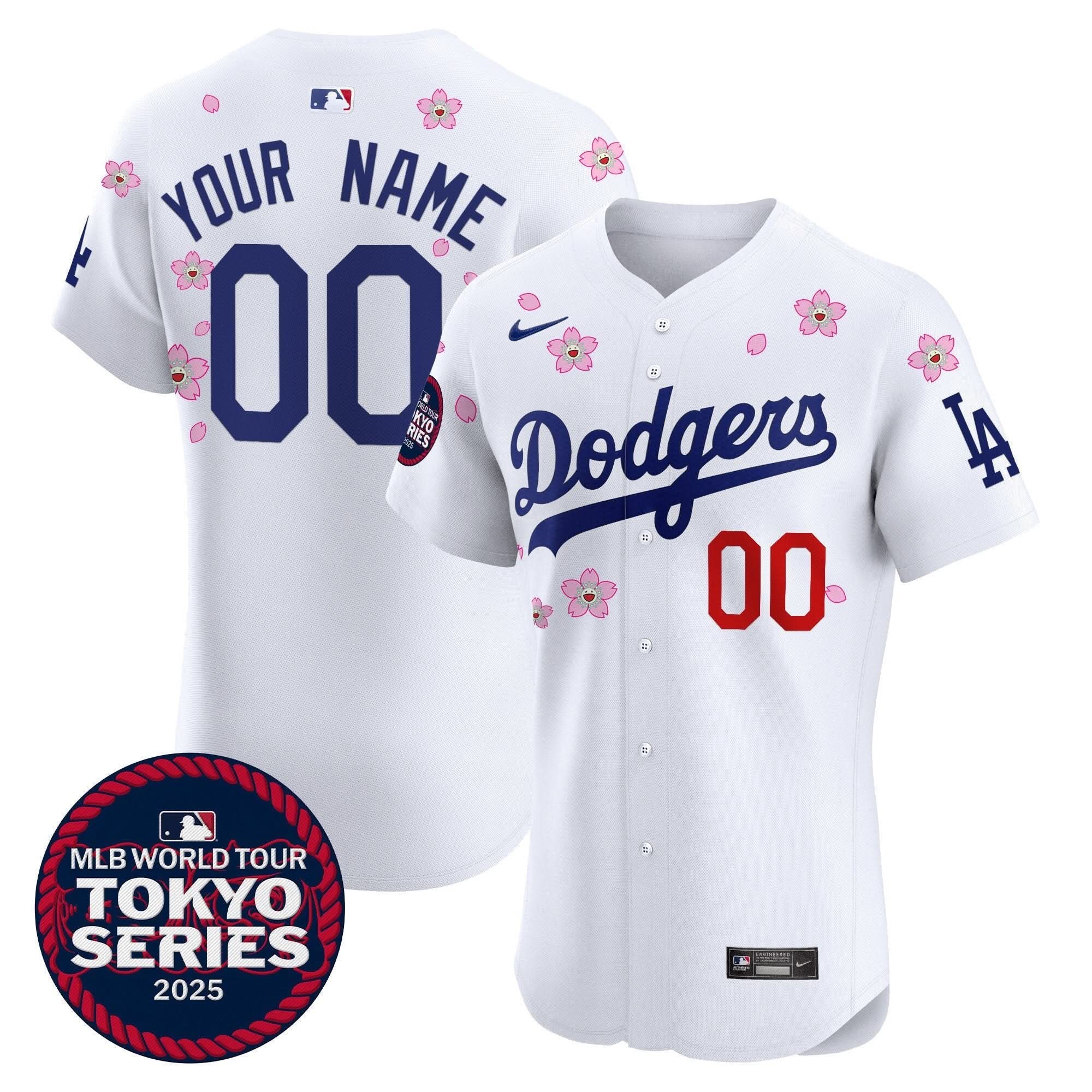 LAD Tokyo Series 2025 Vapor Premier Elite Custom Jersey - Stitched