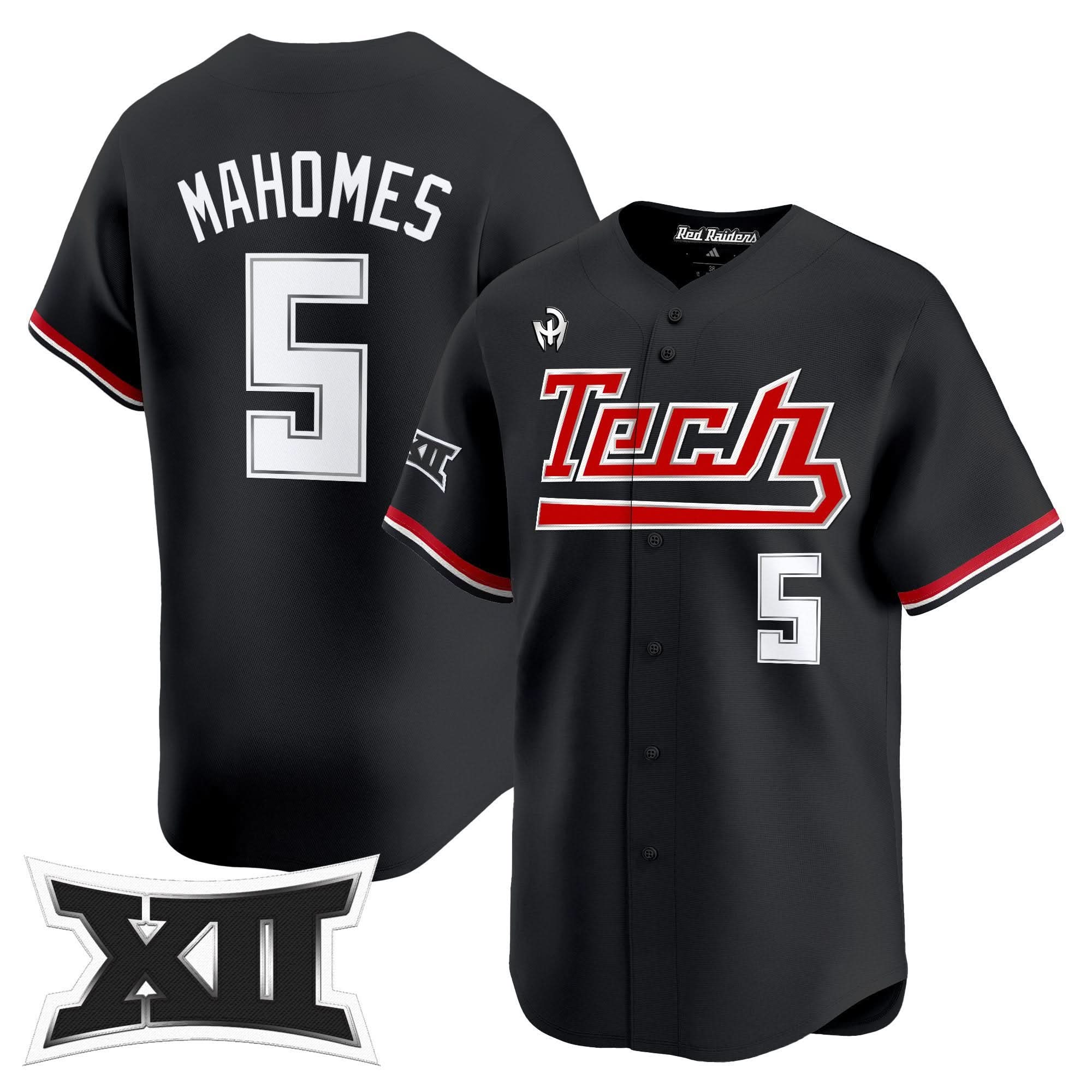 TTU 2025 Big 12 XII Patch Vapor Premier Limited Jersey - Stitched