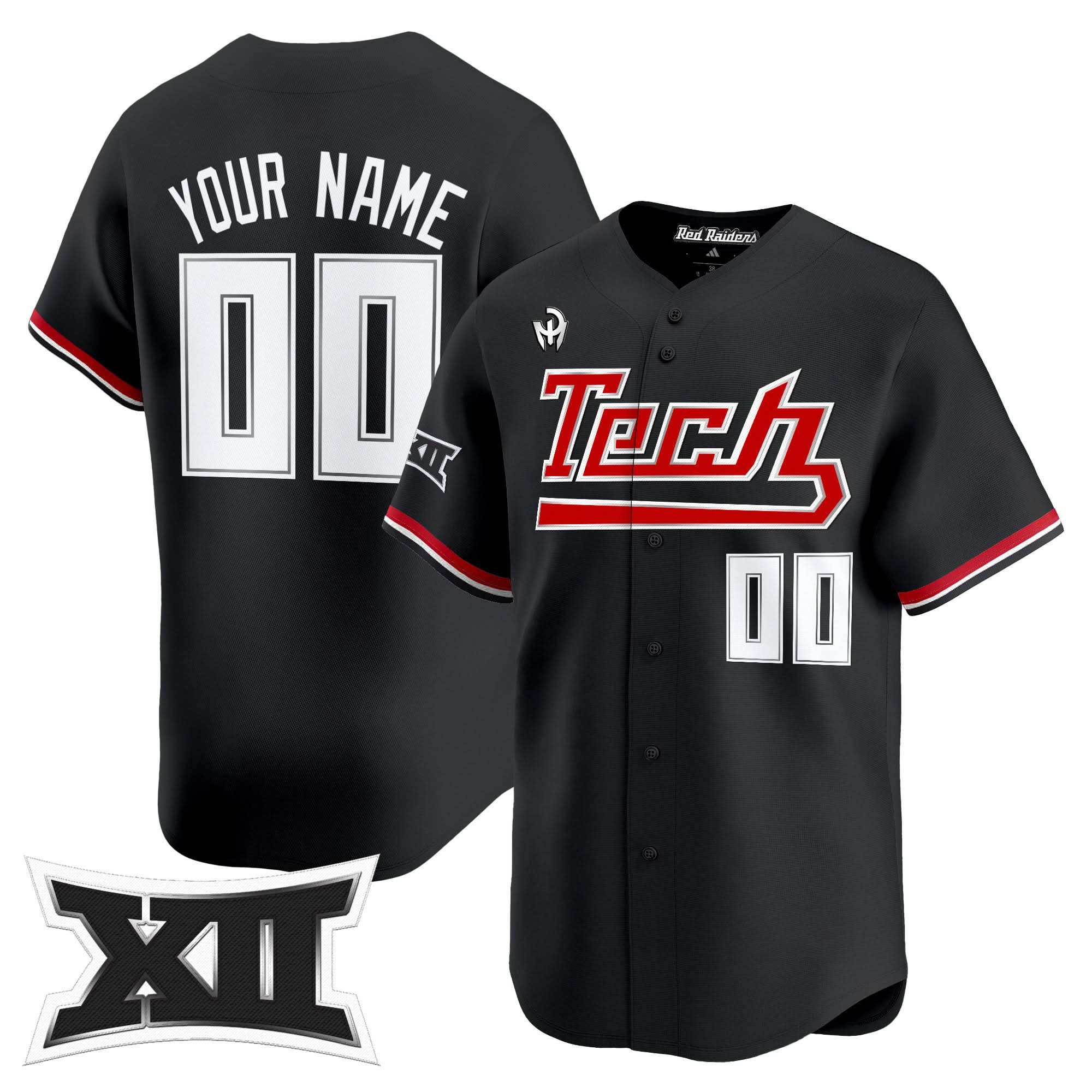 TTU 2025 Big 12 XII Patch Vapor Premier Limited Custom Jersey - Stitched