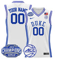 DUKE 2025 ACC Conference Tournament Champions Basketball Custom Jersey - Stitched