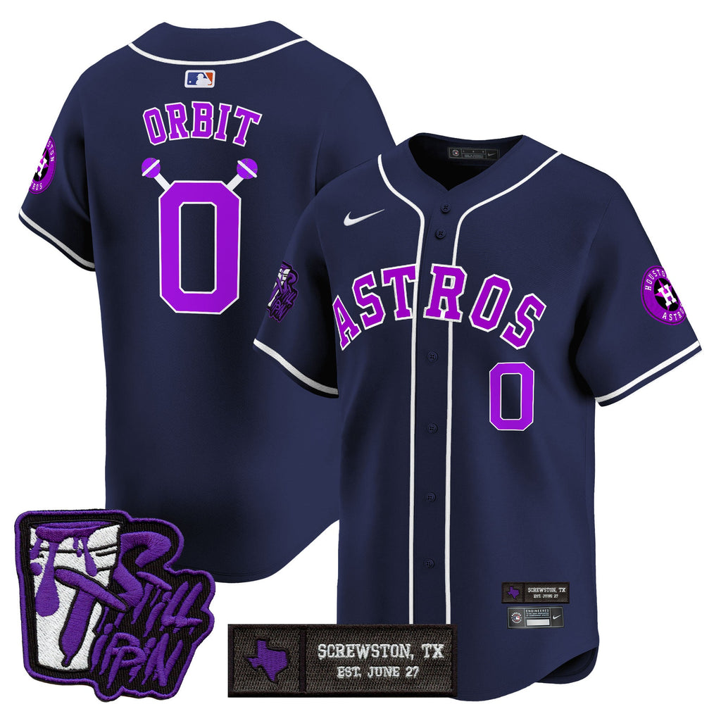 HOU DJ Screw Still Tippin Purple Patch Vapor Premier Limited Jersey - Stitched