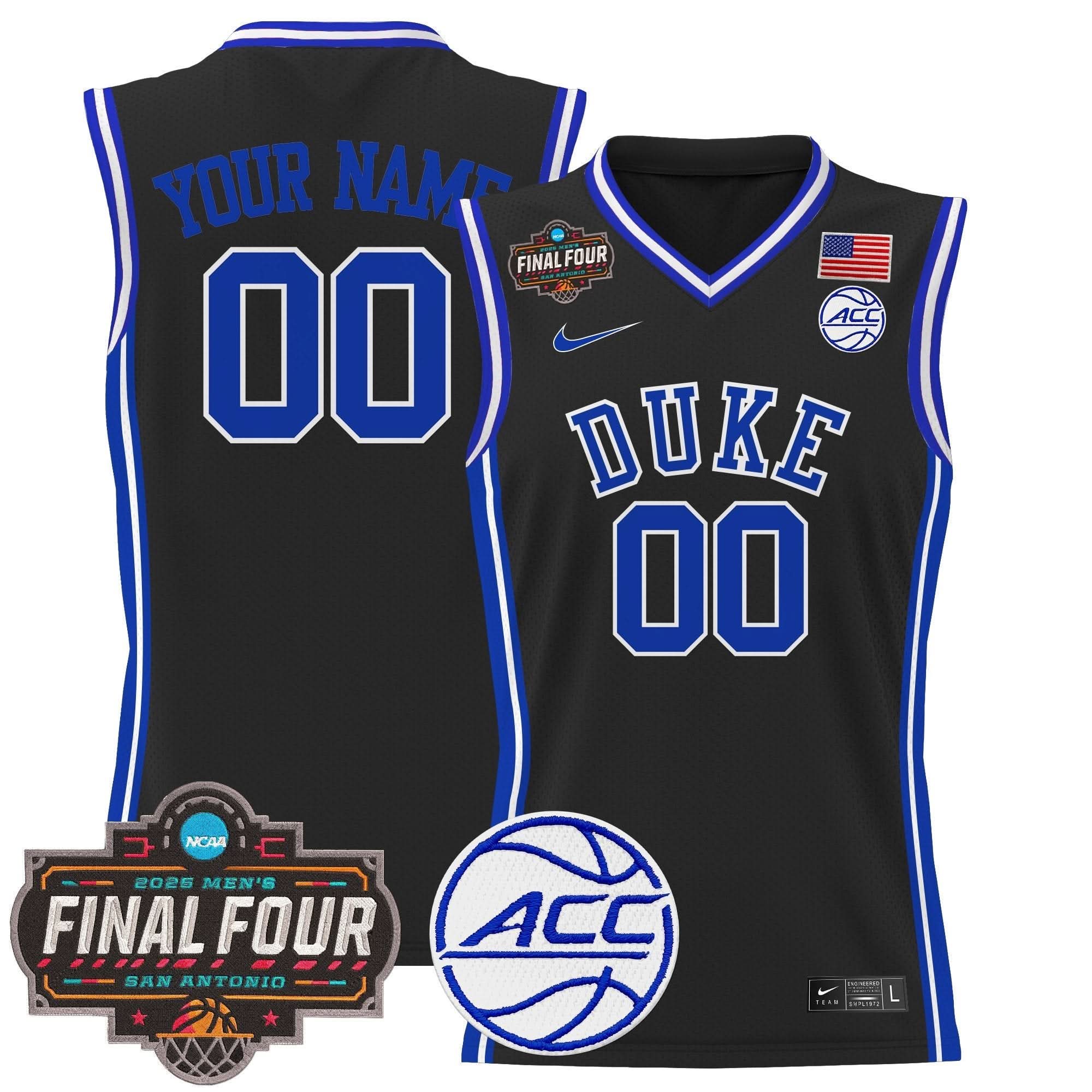 DUKE 2025 Final Four Patch Basketball Custom Jersey - Stitched