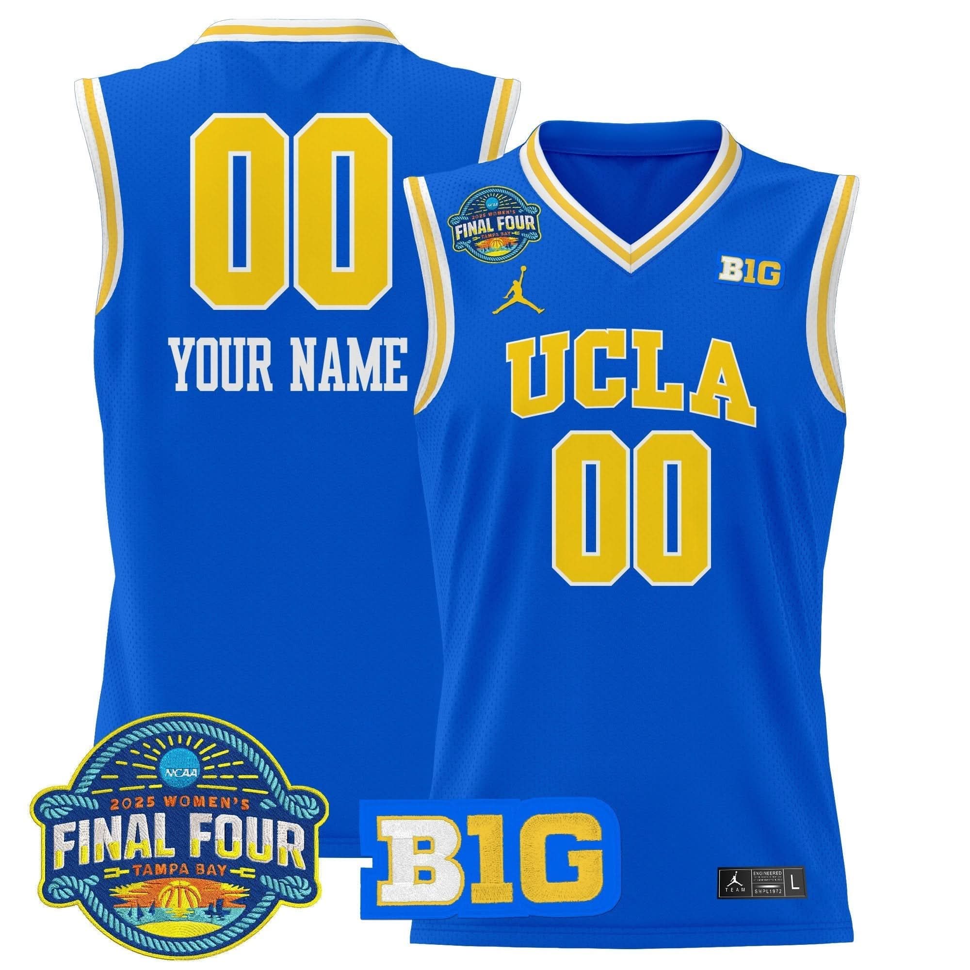 UCLA 2025 Big Ten  Women's Final Four Patch Lightweight Basketball Custom Jersey - Stitched