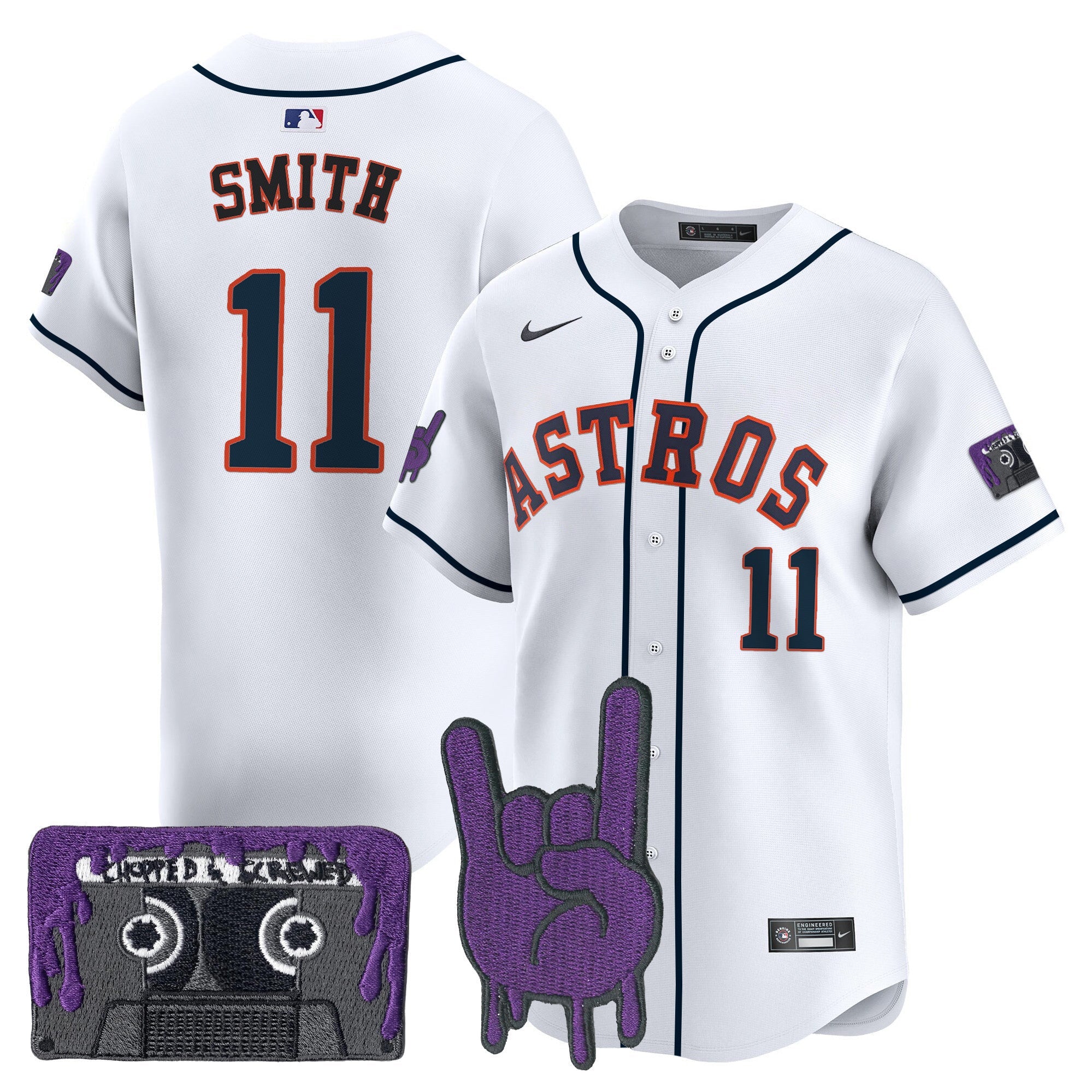 HOU DJ Screw Patch Vapor Premier Limited Jersey - Stitched