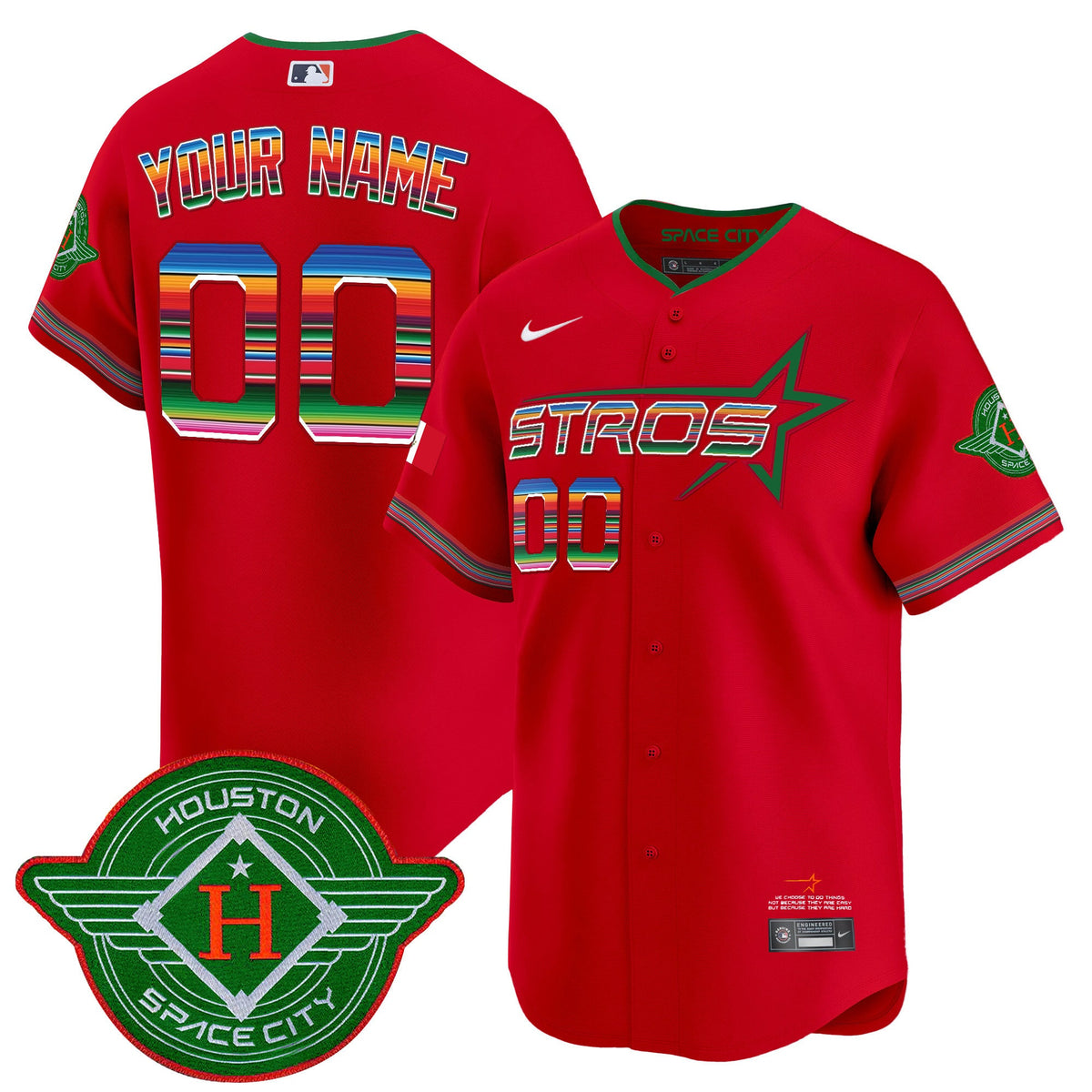 Astros 2025 City Connect Mexico Vapor Premier Limited Custom Jersey - Stitched