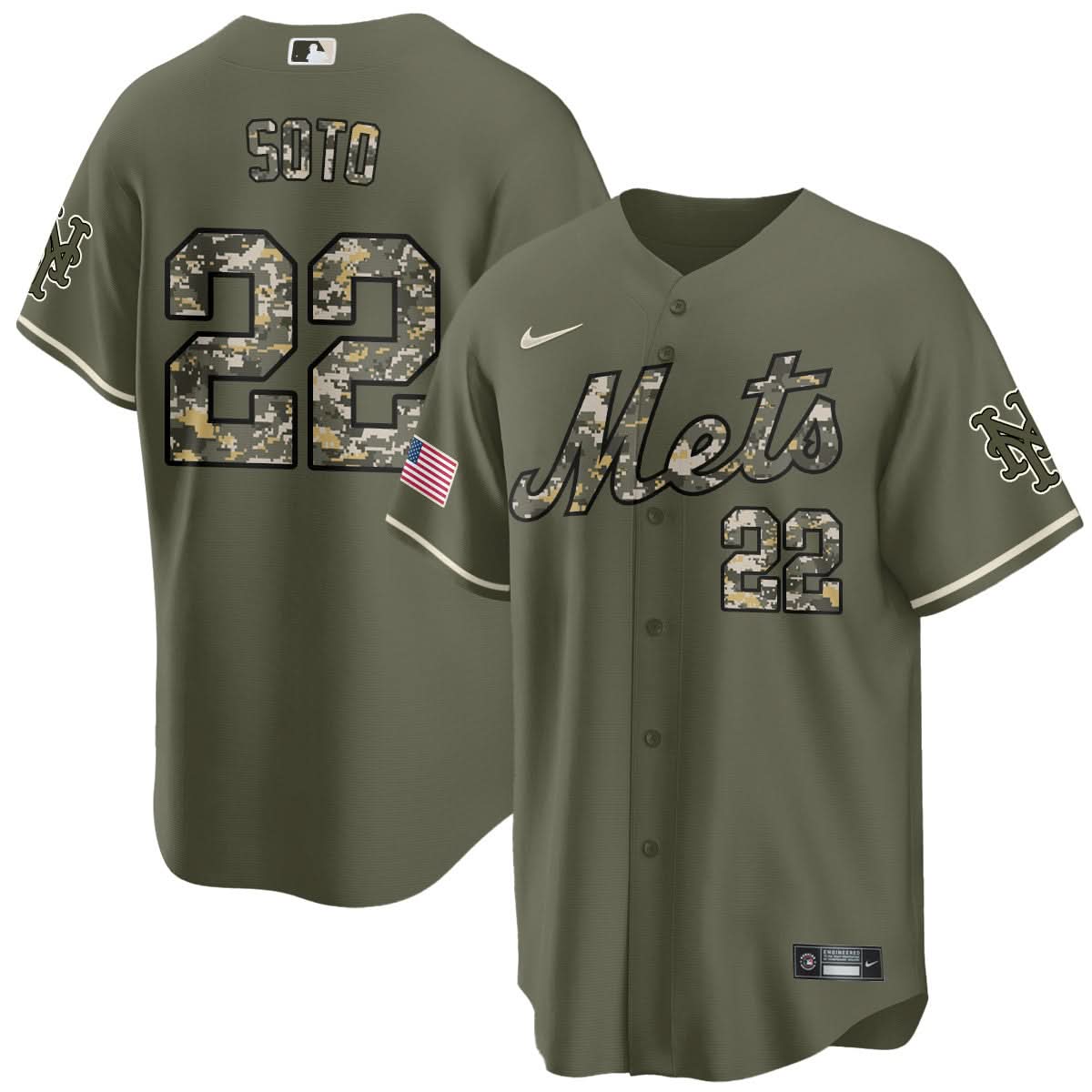 NYM 2025 Sean Manaea Camo Jersey - Stitched