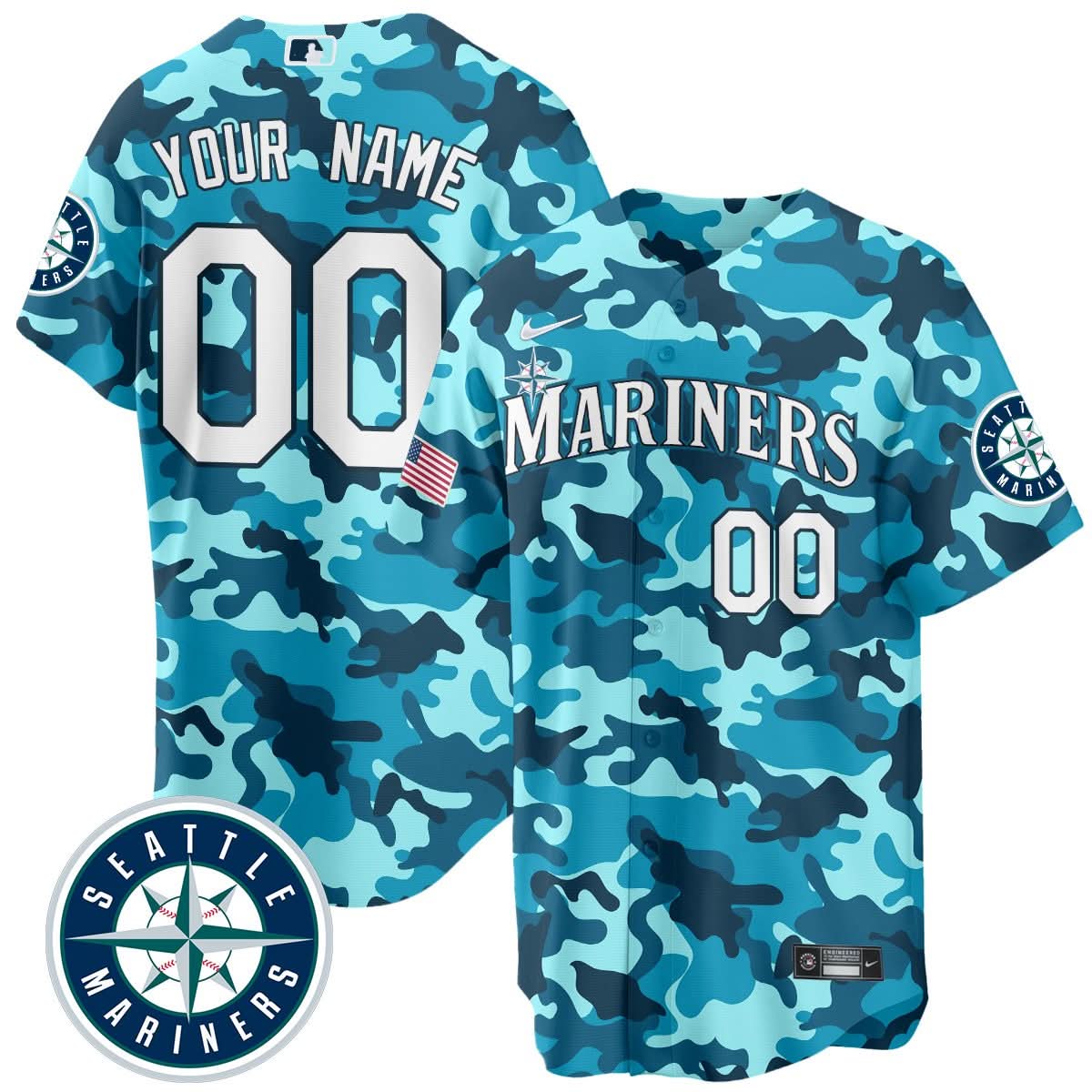Custom SM Salute to Armed Forces Night - Camo Jersey