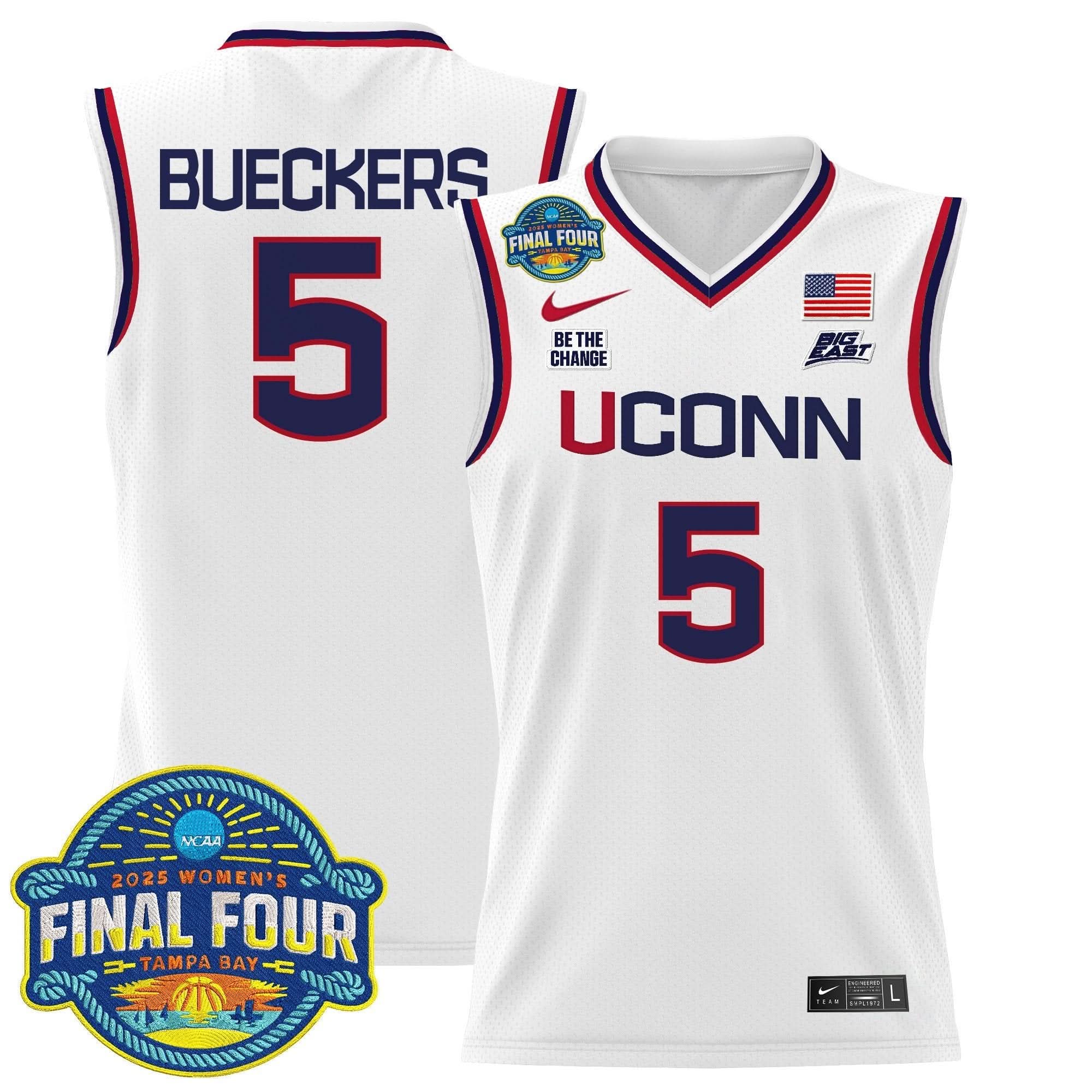 UCONN 2025 Big Eat Women's Final Four Patch Lightweight Basketball Jersey - Stitched