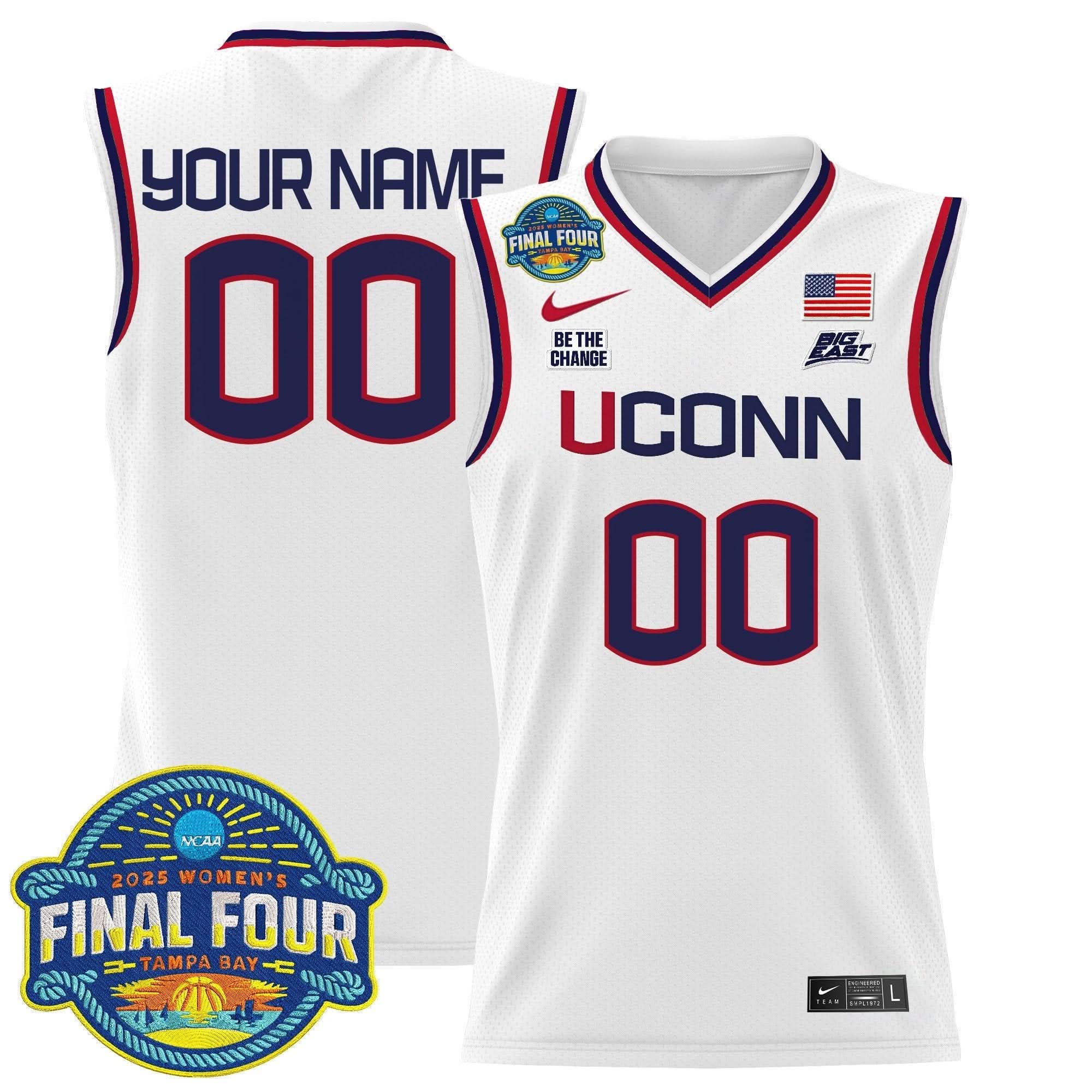 UCONN 2025 Big Eat Women's Final Four Patch Lightweight Basketball Custom Jersey - Stitched