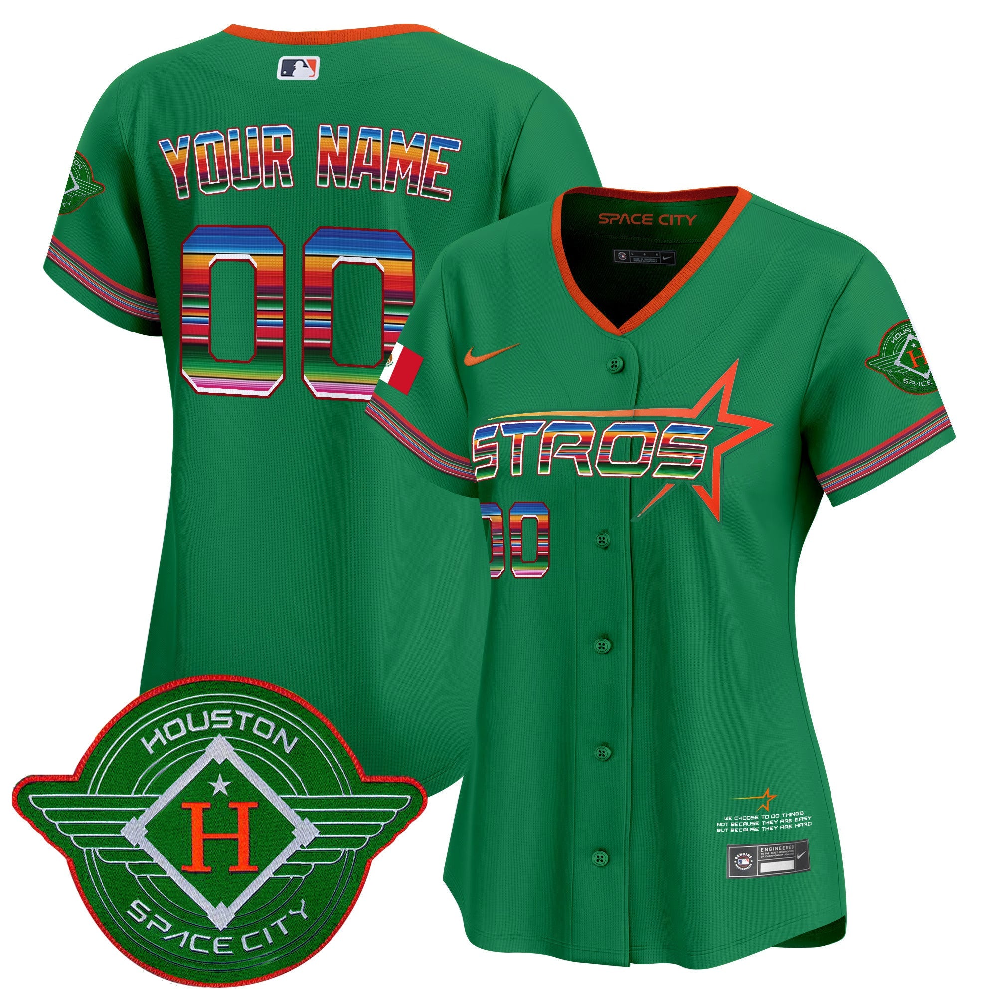 Astros 2025 City Connect Mexico Vapor Premier Limited Custom Jersey - Stitched