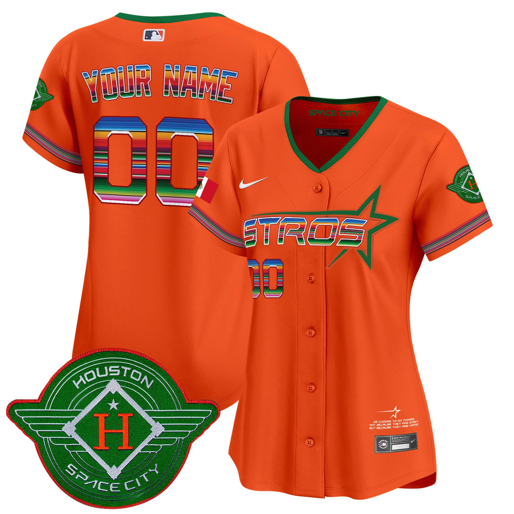 Astros 2025 City Connect Mexico Vapor Premier Limited Custom Jersey - Stitched
