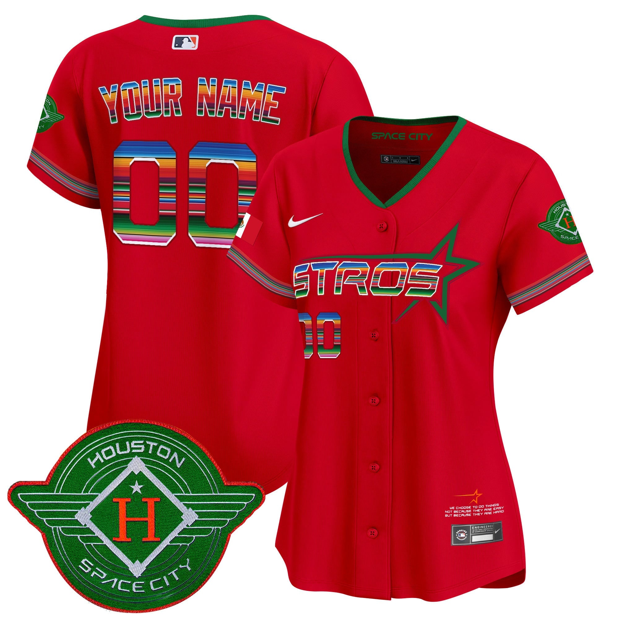 Astros 2025 City Connect Mexico Vapor Premier Limited Custom Jersey - Stitched